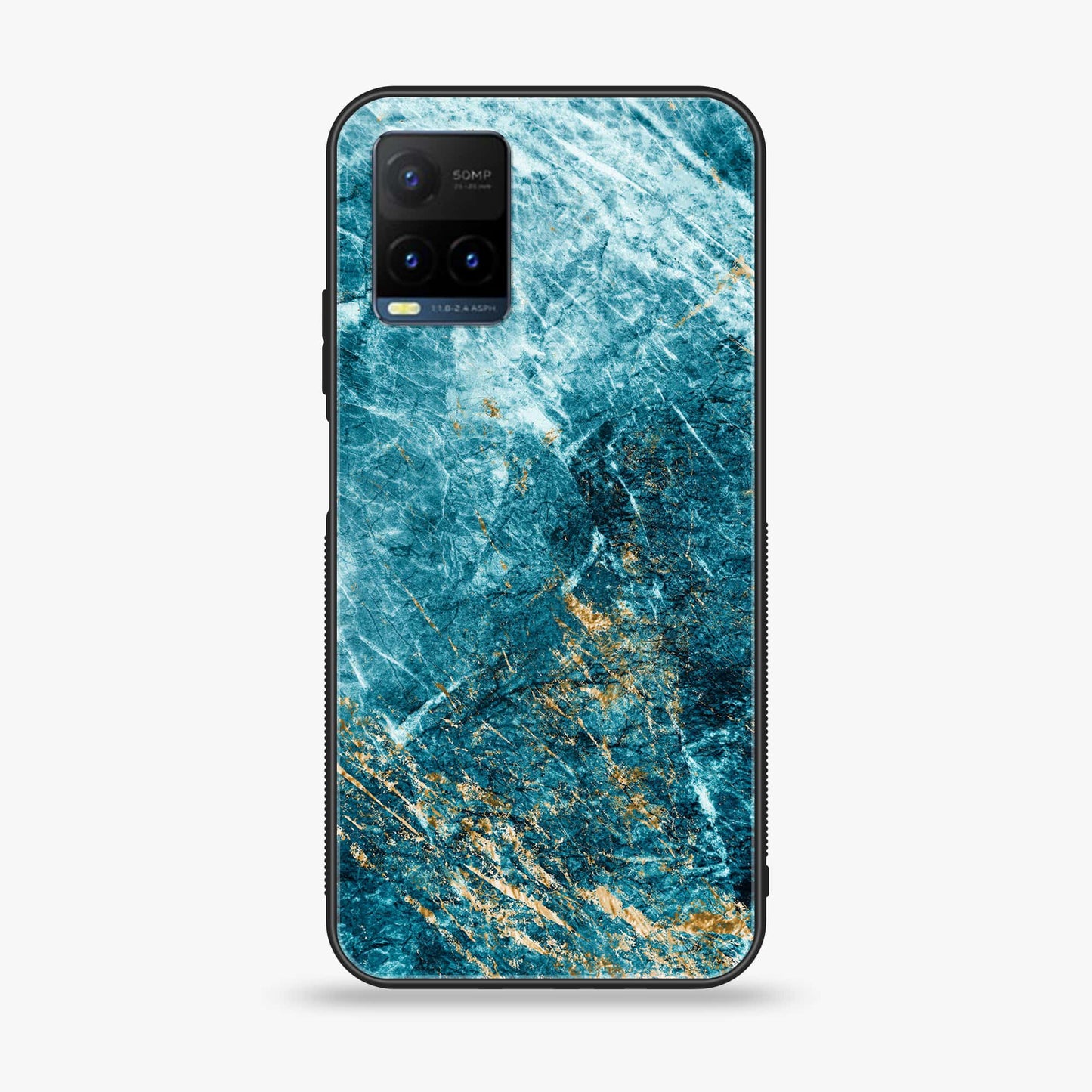 Vivo Y21 4G/ Y33s/ Y21s/ Y21A/ Y21T/Y33T - Blue Marble 2.0 Design 10 - Premium Printed Glass soft Bumper shock Proof Case CS-36622
