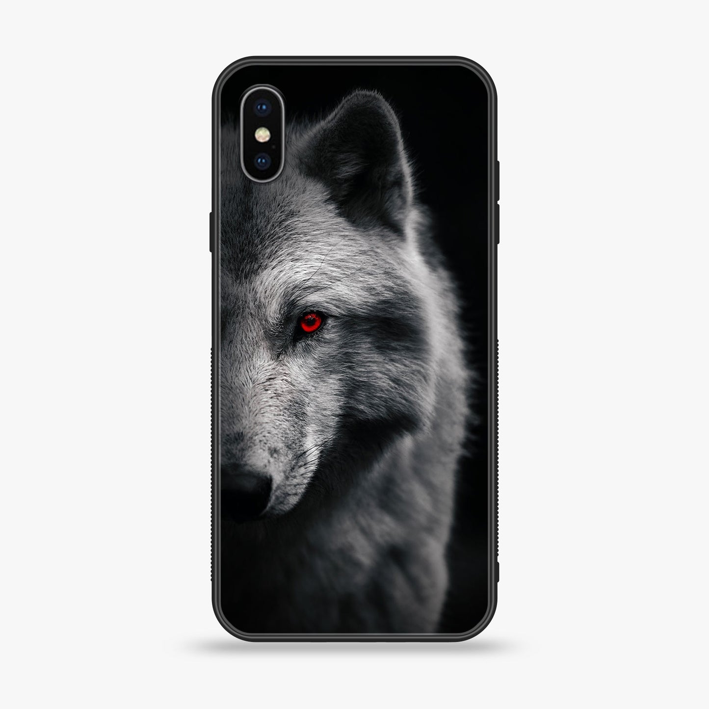 iPhone X/XS - Wolf Design 10- Premium Metal Printed soft Bumper shock Proof Case CS-37192 CS-38281