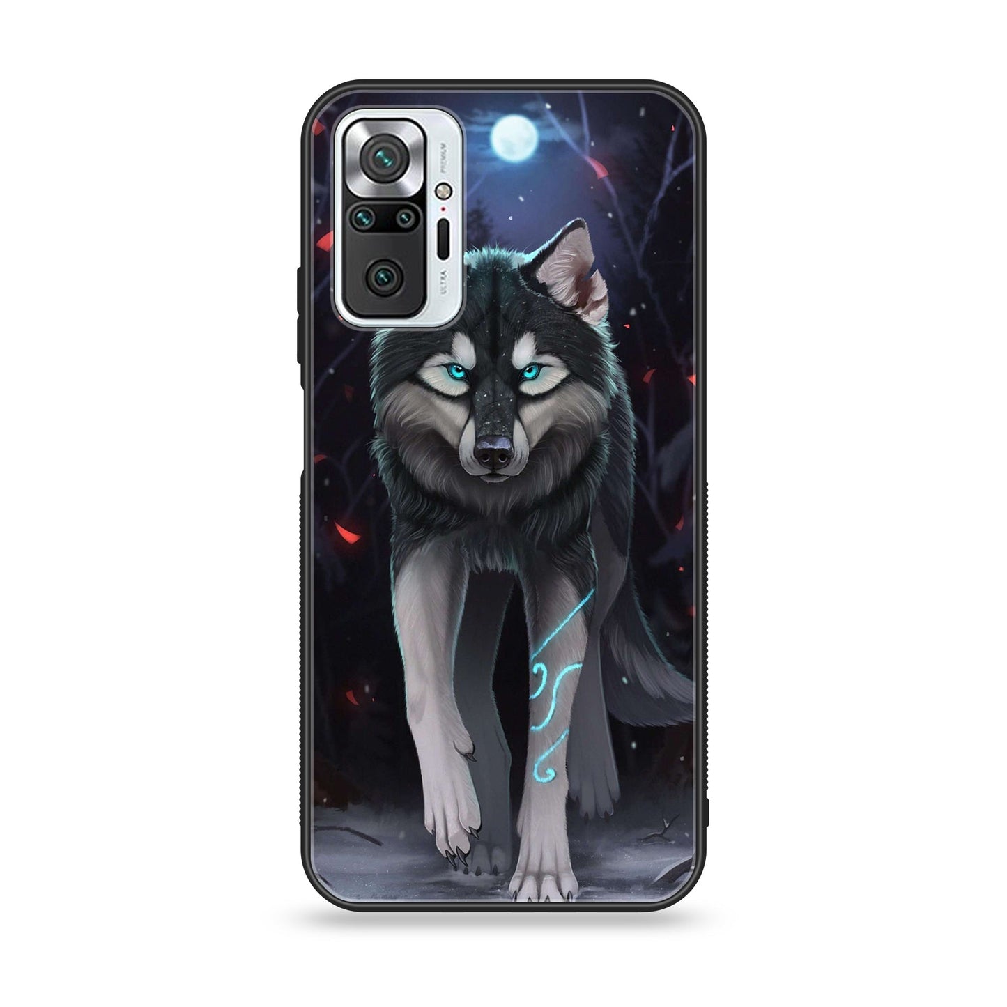 Xiaomi Redmi Note 10 Pro - Wolf Design 8 - Premium Printed Glass soft Bumper shock Proof Case CS-37228