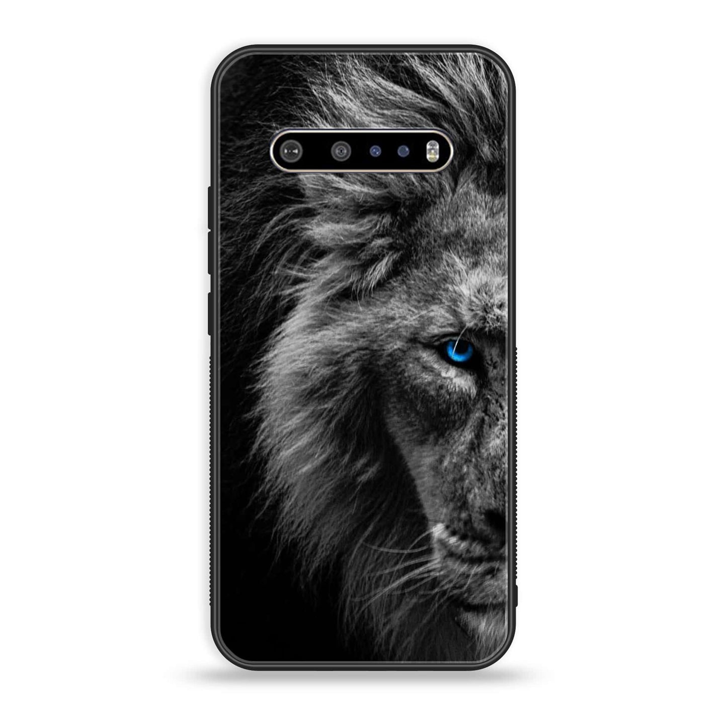 LG V60 Tiger Art Design 8 Premium Printed Glass soft Bumper shock Proof Case CS-39036