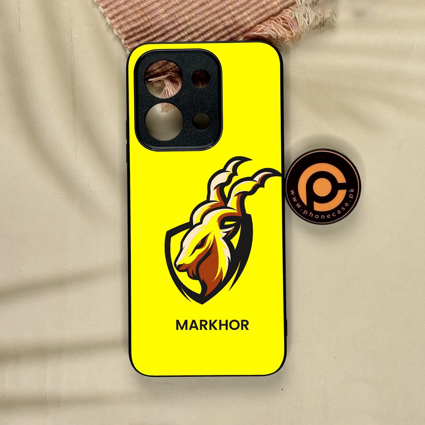 Xiaomi Redmi 15C - Markhor Design 8 - Premium Metal Printed Soft Bumper Shock Proof Case
