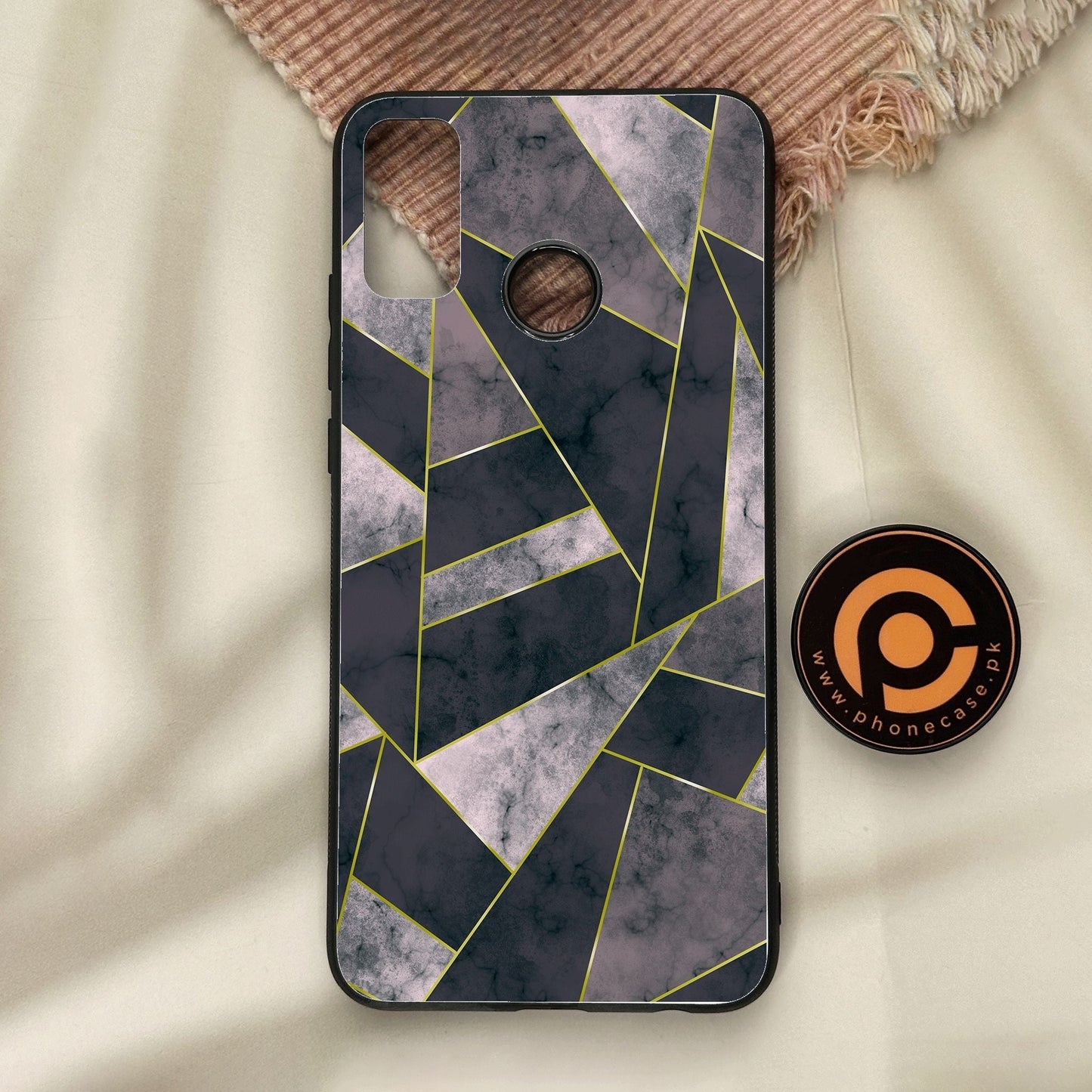 Honor 9X Lite - Geometric Design 2 - Premium Metal Printed Soft Bumper Shock Proof Case