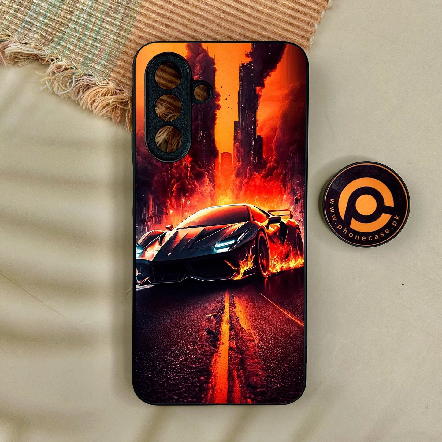 Samsung Galaxy A17 - Racing Design 1 - Premium Metal Printed Soft Bumper Shock Proof Case