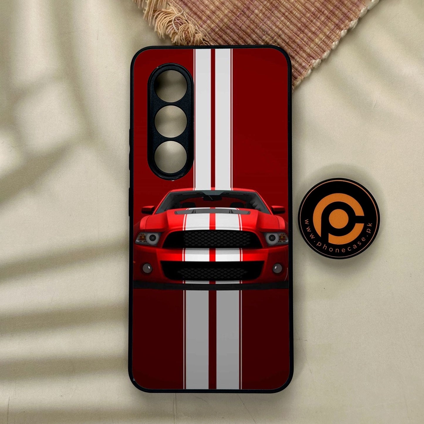 Itel S25 - Muscle Racing Car - Premium Metal Printed Soft Bumper Shock Proof Case