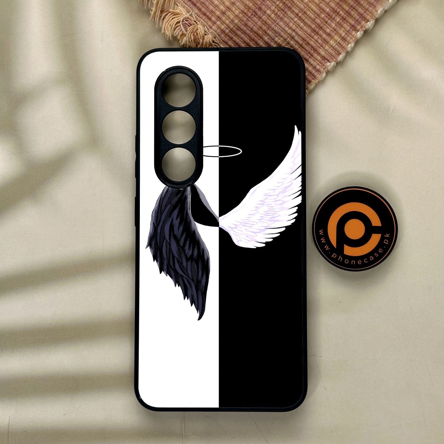 Itel S25 - Angel 2.0 Design 5 - Premium Metal Printed Soft Bumper Shock Proof Case