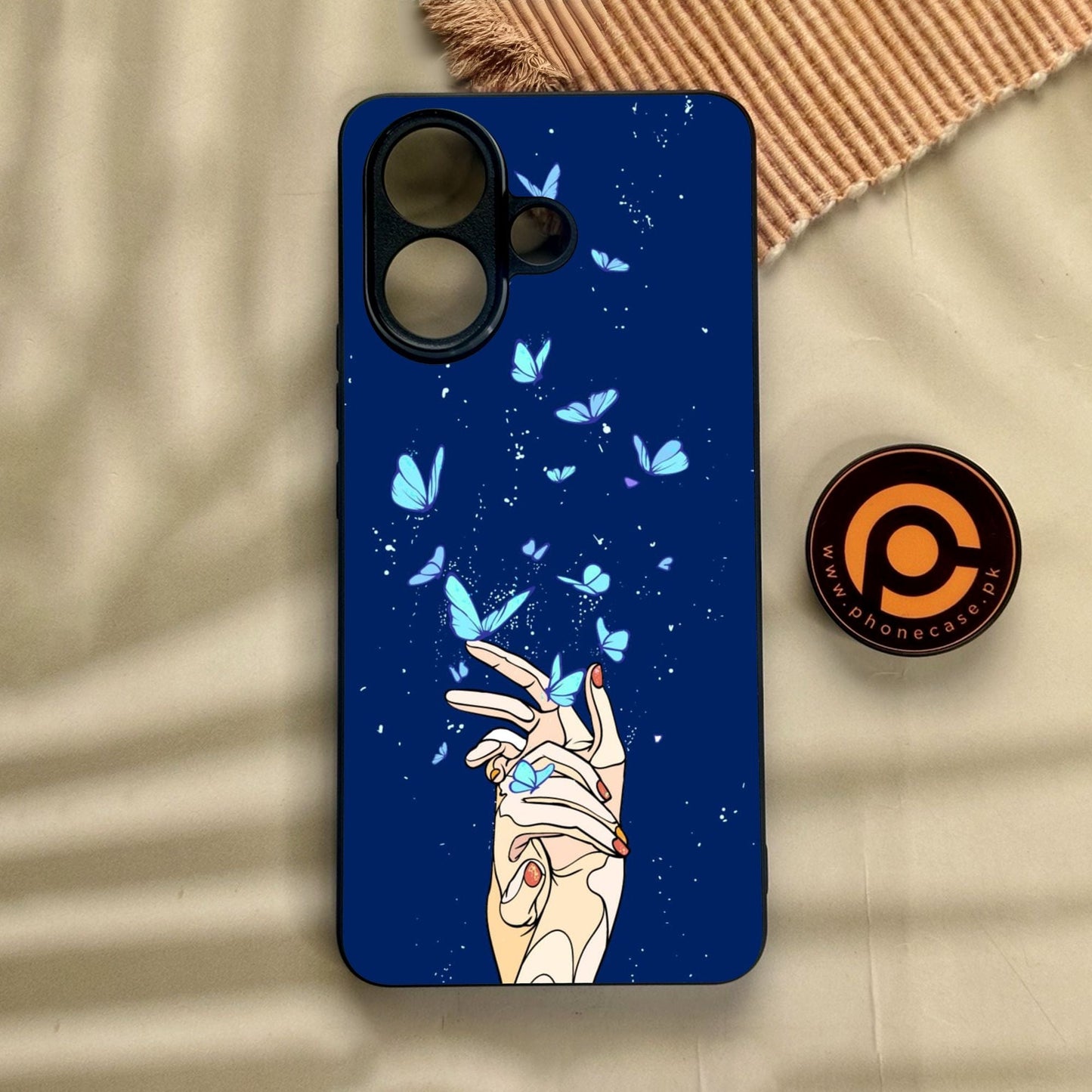 Vivo V60 Lite - Butterflies Design 2 - Premium Metal Printed Soft Bumper Shock Proof Case