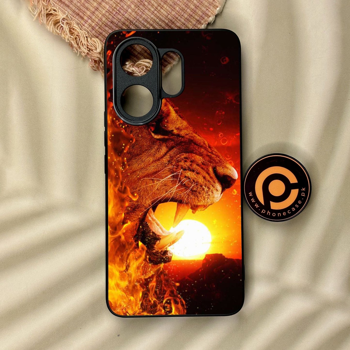 Vivo V60 - Tiger Design 1 - Premium Metal Printed Soft Bumper Shock Proof Case