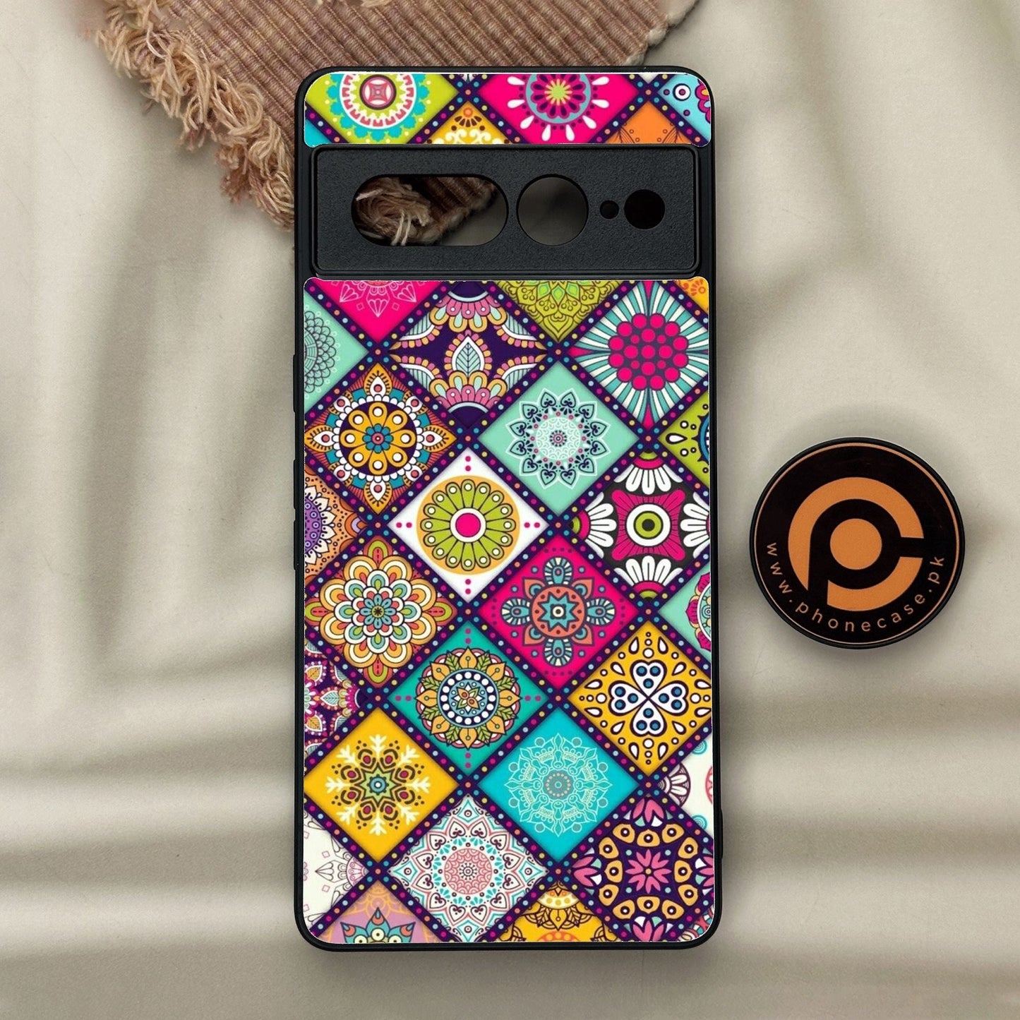 Google Pixel 7 Pro - Mandala Art Design - Premium Metal Printed Soft Bumper Shock Proof Case CS-38765