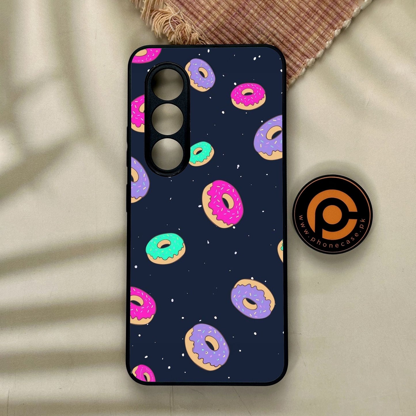 Itel S25 - Colorful Donuts - Premium Metal Printed Soft Bumper Shock Proof Case