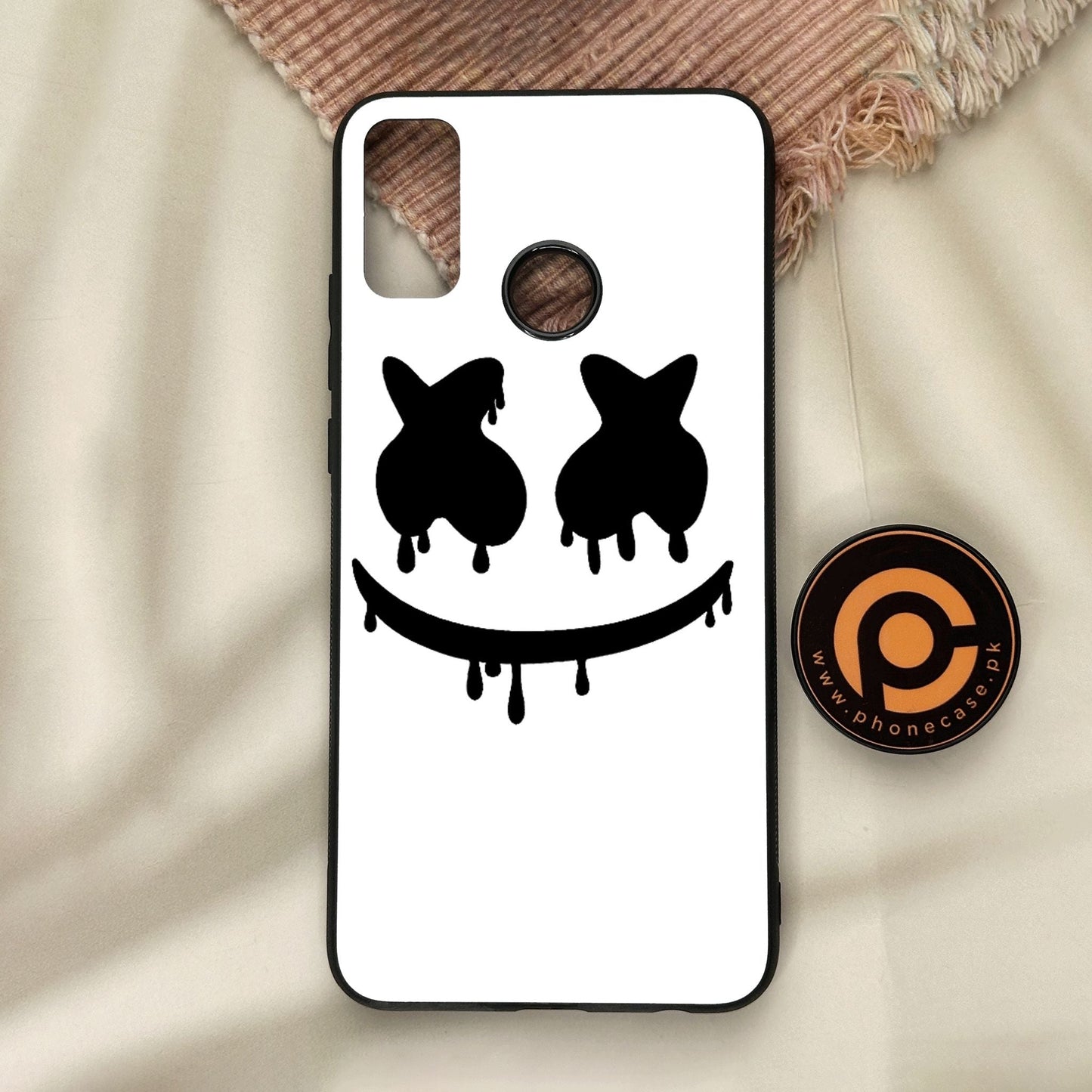 Honor 9X Lite - Marshmello Face - Premium Metal Printed Soft Bumper Shock Proof Case