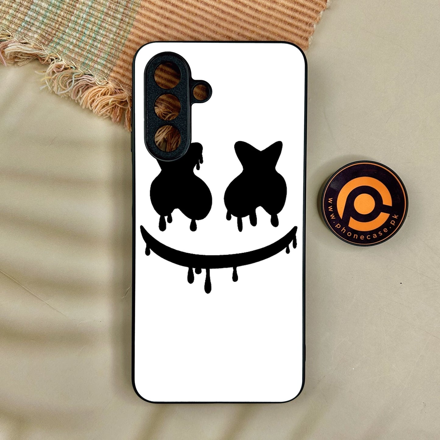 Samsung Galaxy A17 - Marshmello Face - Premium Metal Printed Soft Bumper Shock Proof Case