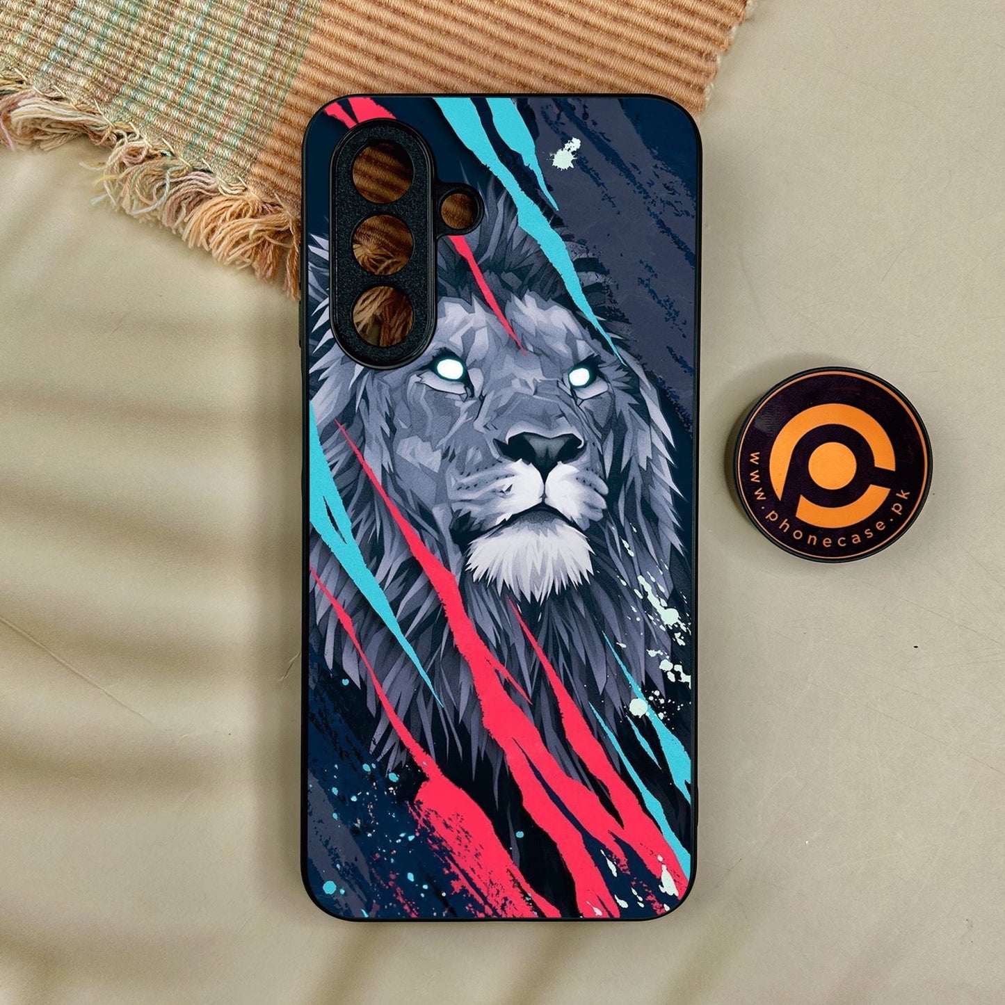 Samsung Galaxy A17 - Abstract Animated Lion - Premium Metal Printed Soft Bumper Shock Proof Case