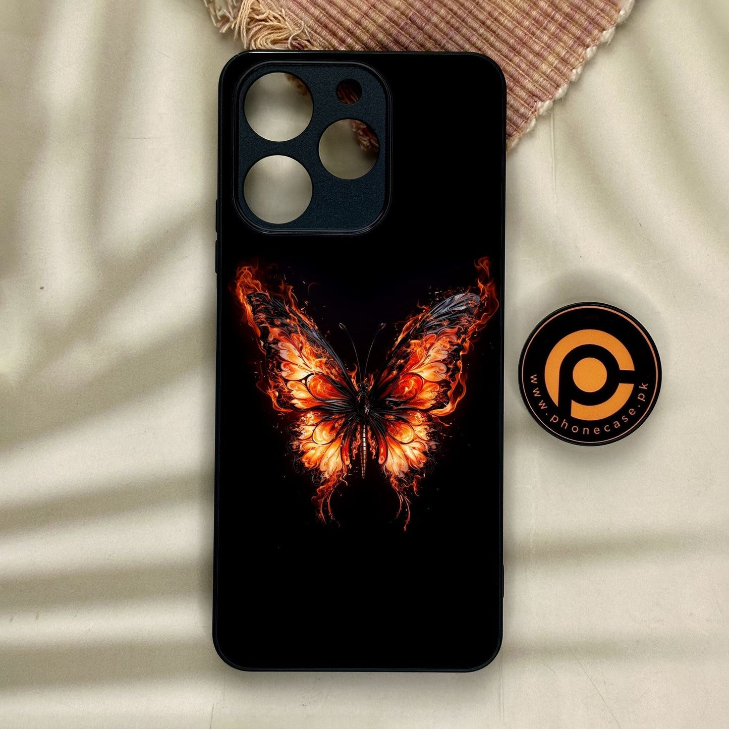 Realme Note 70 - Butterflies Design 5 - Premium Metal Printed Soft Bumper Shock Proof Case