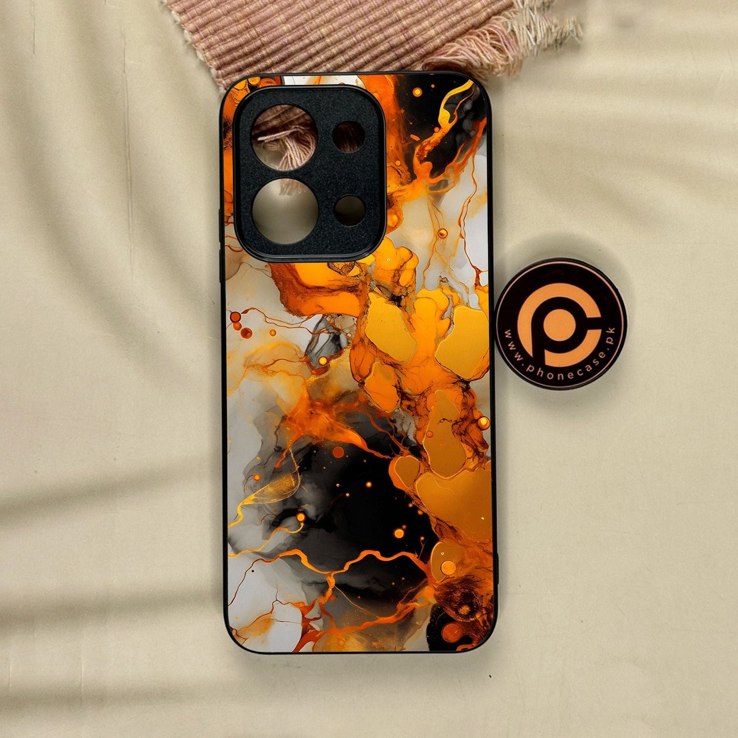 Xiaomi Redmi 15C - Liquid Marble Design 2 - Premium Metal Printed Soft Bumper Shock Proof Case