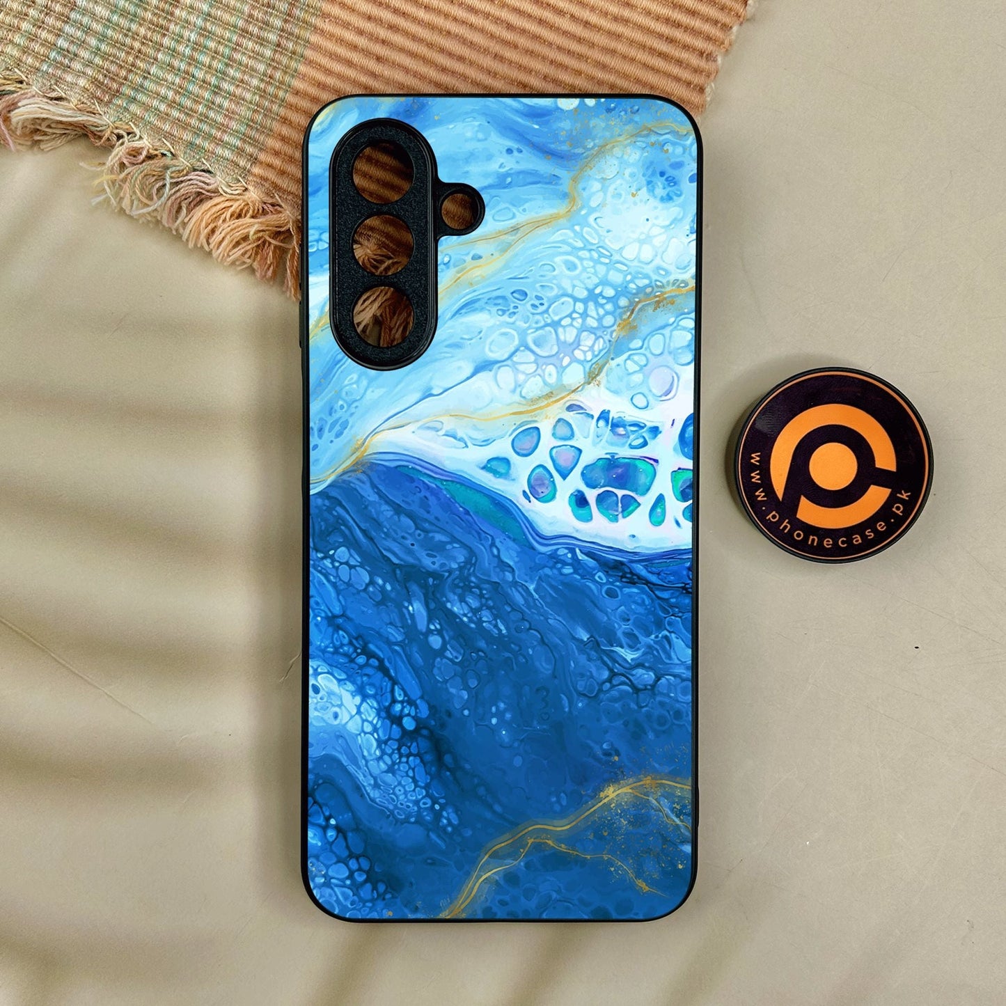 Samsung Galaxy A17 - Blue 2.0 Design 5 - Premium Metal Printed Soft Bumper Shock Proof Case