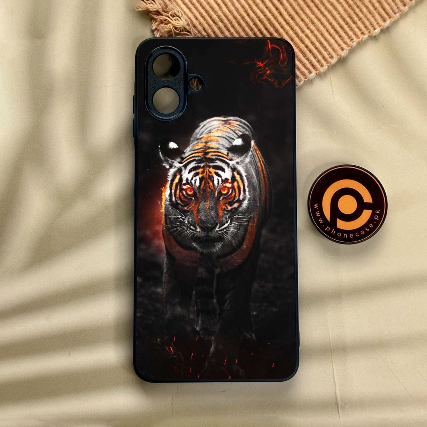 Samsung Galaxy A07 - Tiger Design 6 - Premium Metal Printed Soft Bumper Shock Proof Case