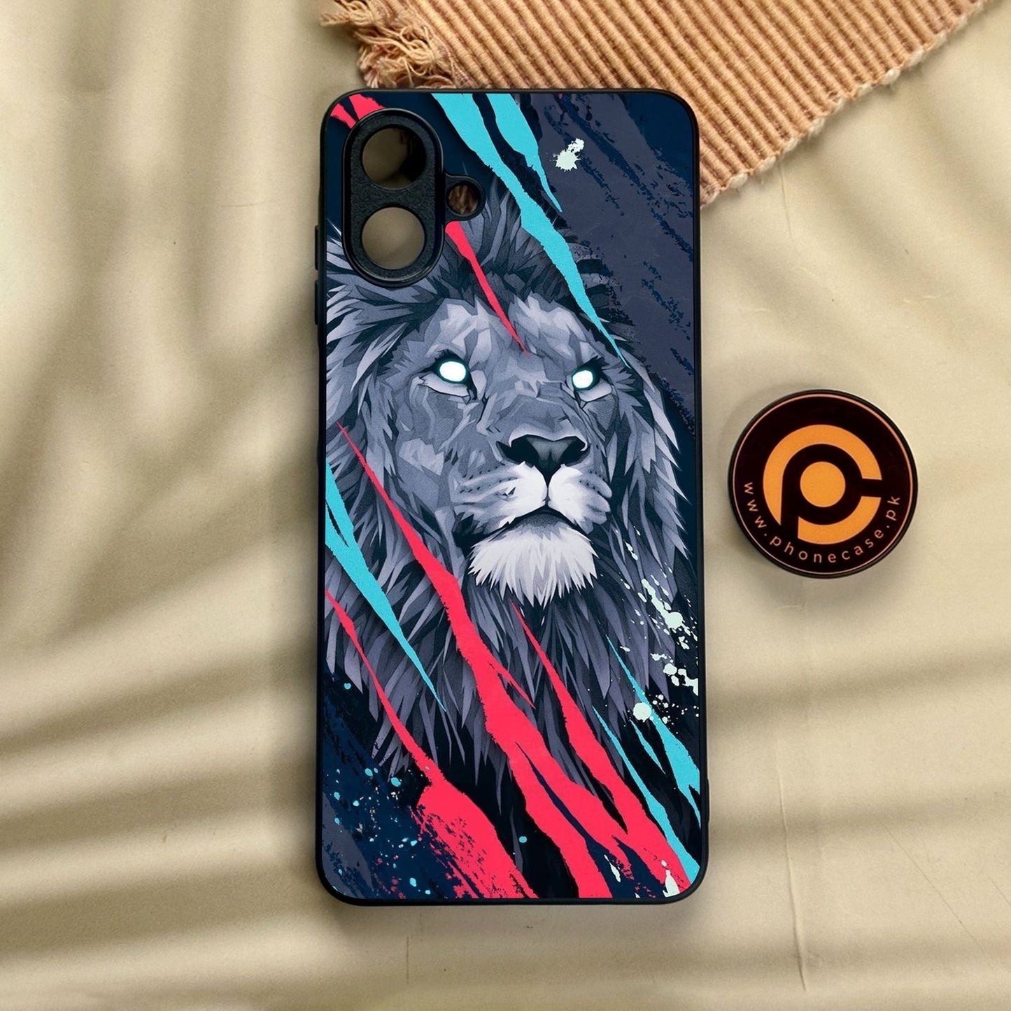 Samsung Galaxy A07 - Abstract Animated Lion - Premium Metal Printed Soft Bumper Shock Proof Case