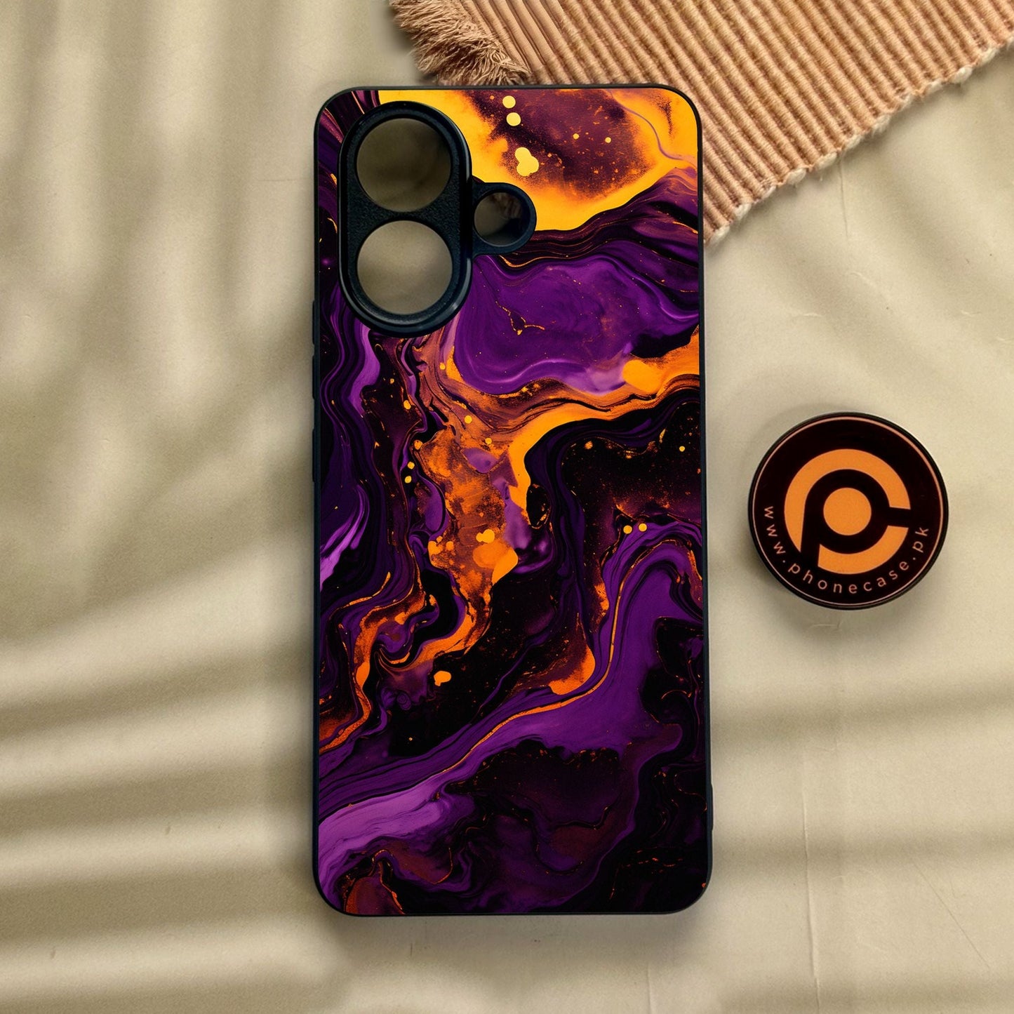 Vivo V60 Lite - Liquid Design 7 - Premium Metal Printed Soft Bumper Shock Proof Case