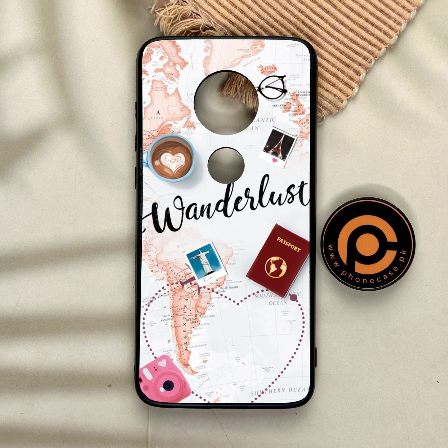 Motorola Moto G7 - World Journey - Premium Metal Printed Soft Bumper Shock Proof Case