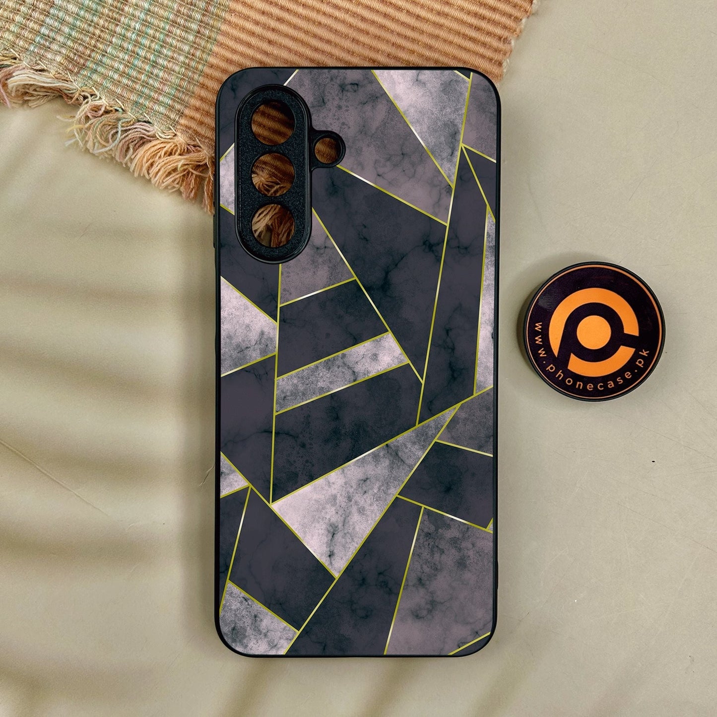 Samsung Galaxy A17 - Geometric Design 2 - Premium Metal Printed Soft Bumper Shock Proof Case