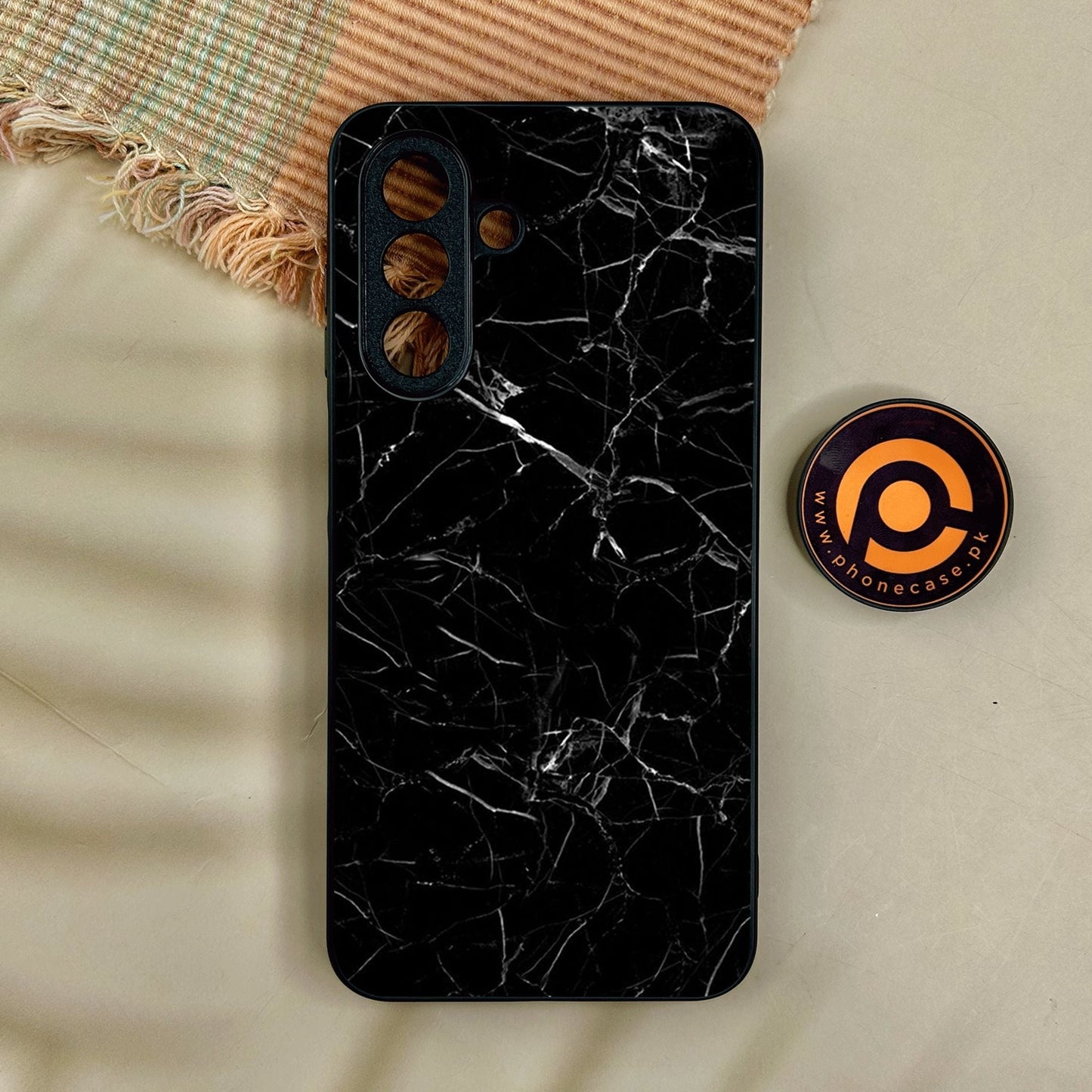 Samsung Galaxy A17 - Black Marble Design 1 - Premium Metal Printed Soft Bumper Shock Proof Case