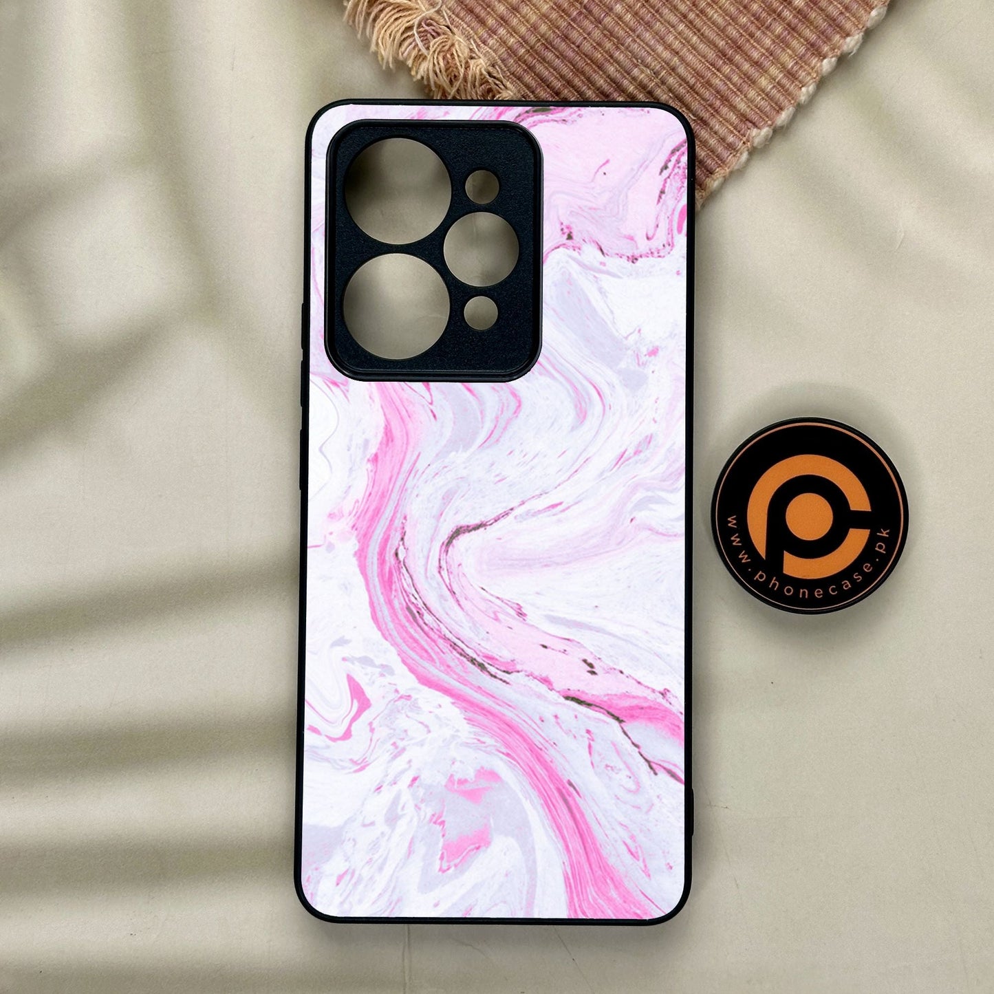 Realme 15 - Pink Design 1 - Premium Metal Printed Soft Bumper Shock Proof Case