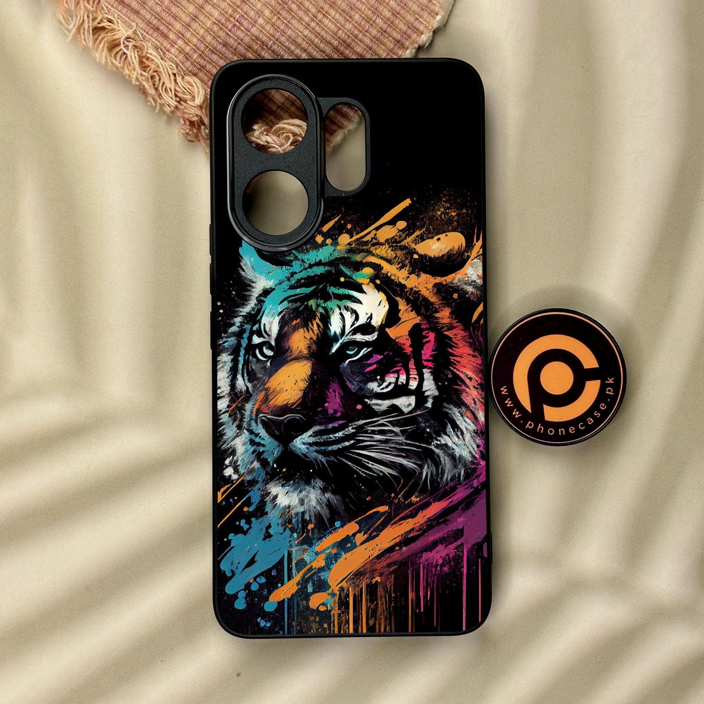 Vivo V60 - Tiger 2.0 Design 9 - Premium Metal Printed Soft Bumper Shock Proof Case