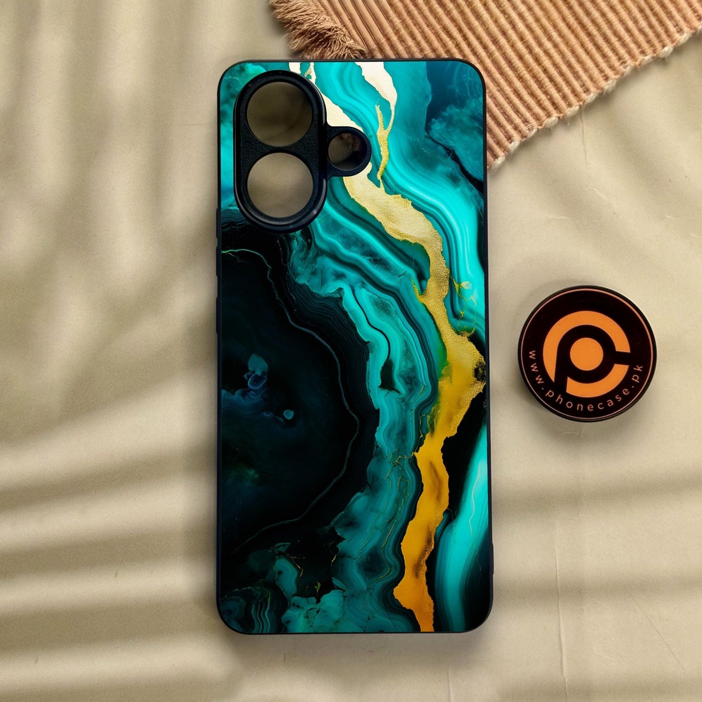 Vivo V60 Lite - Liquid Design 6 - Premium Metal Printed Soft Bumper Shock Proof Case