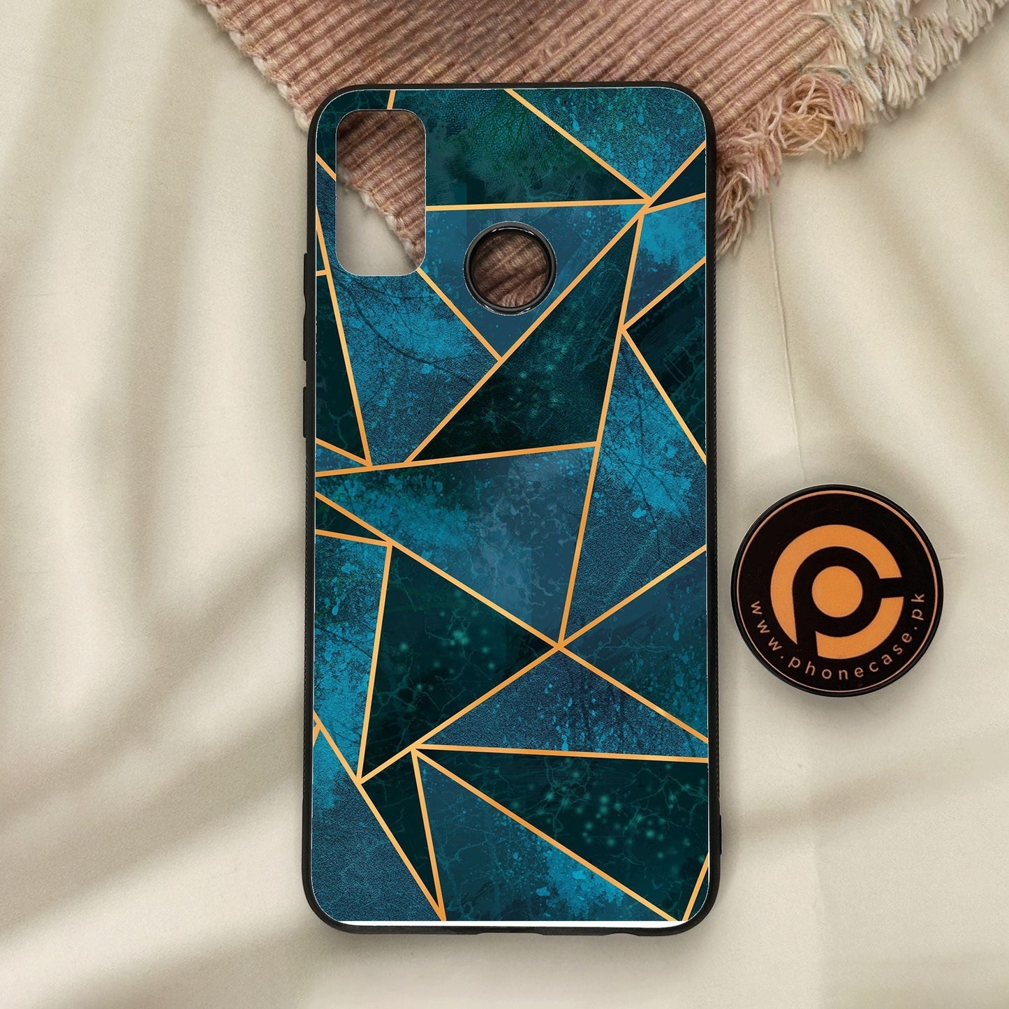 Honor 9X Lite - Geometric Design 6 - Premium Metal Printed Soft Bumper Shock Proof Case