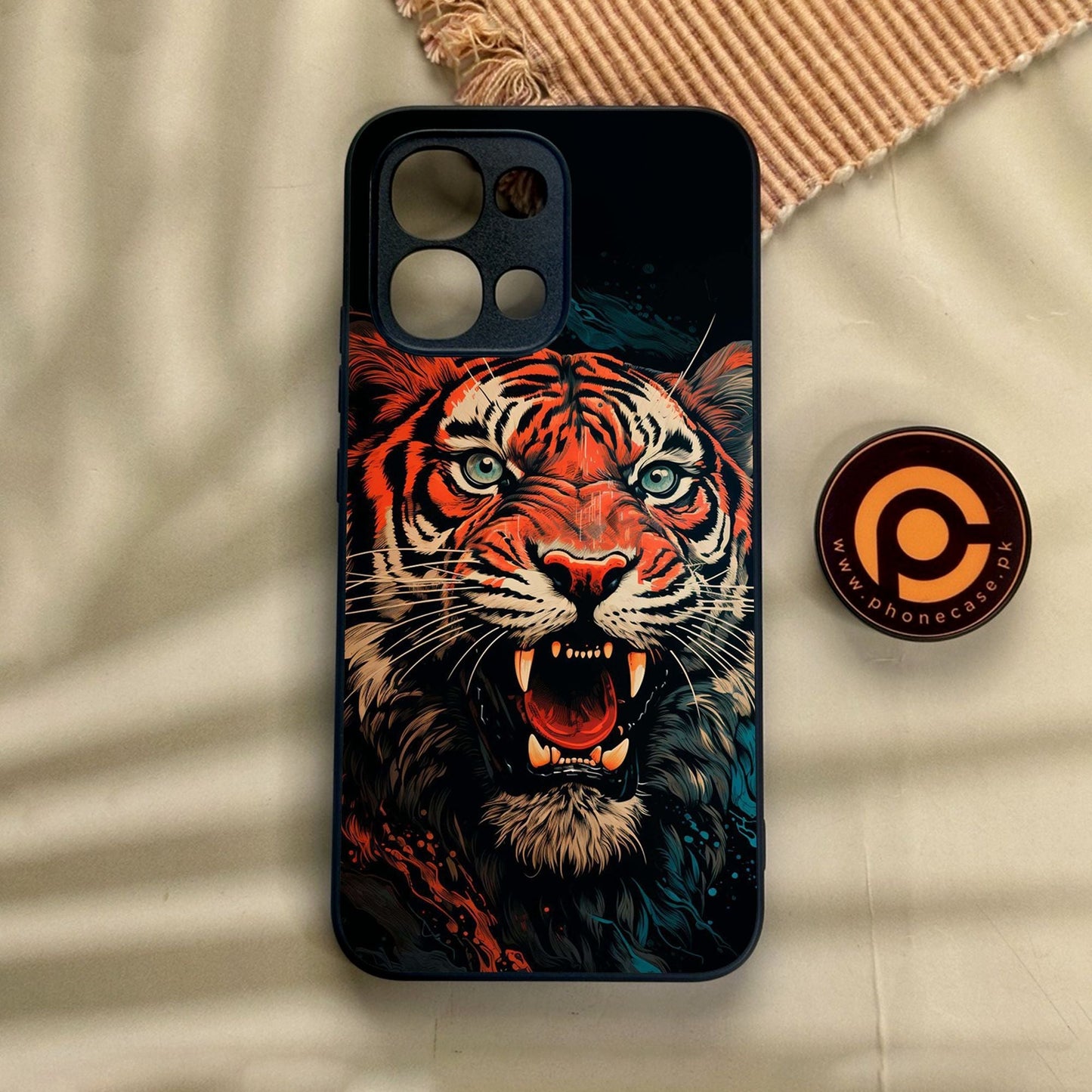 Oppo A6 Pro - Tiger 2.0 Design 3 - Premium Metal Printed Soft Bumper Shock Proof Case