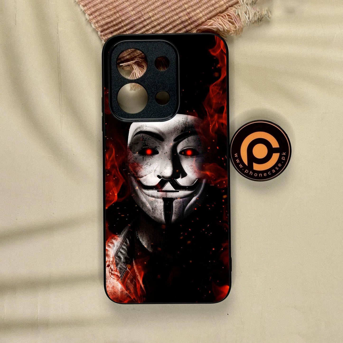 Xiaomi Redmi 15C - Anonymous 2.0 Design 7 - Premium Metal Printed Soft Bumper Shock Proof Case