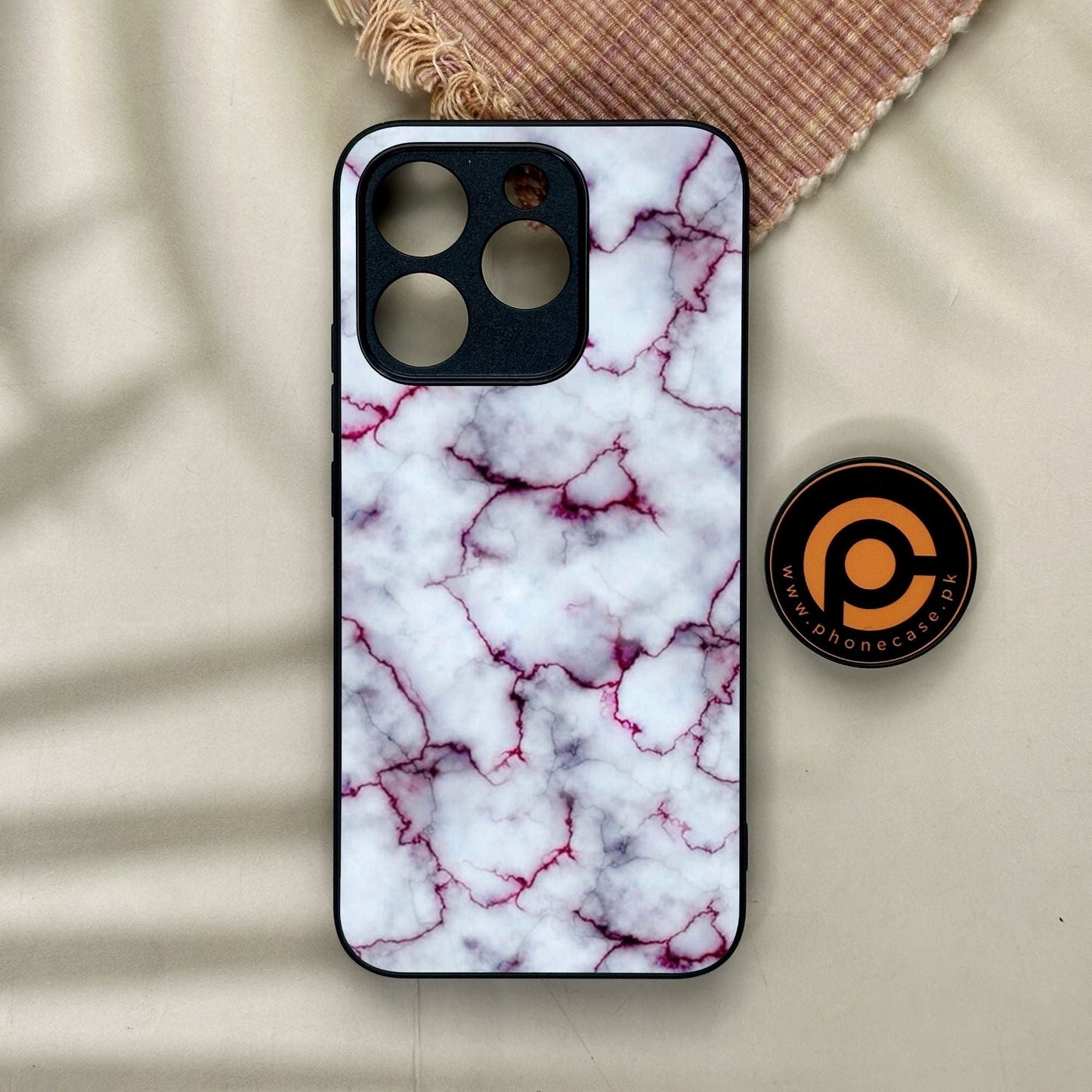 Realme 15T - White Design 1 - Premium Metal Printed Soft Bumper Shock Proof Case