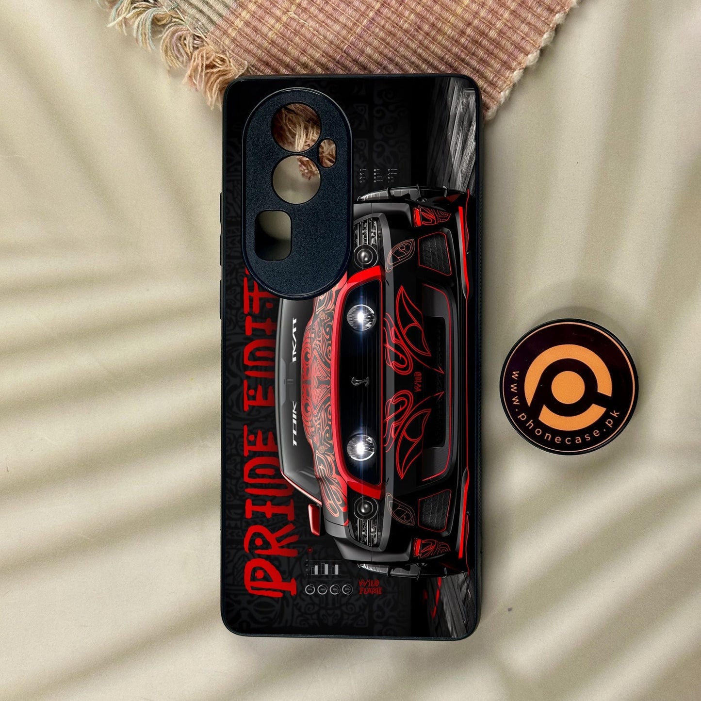 Oppo Reno 10 Pro Plus - Cobra X Racing Car - Premium Metal Printed Soft Bumper Shock Proof Case