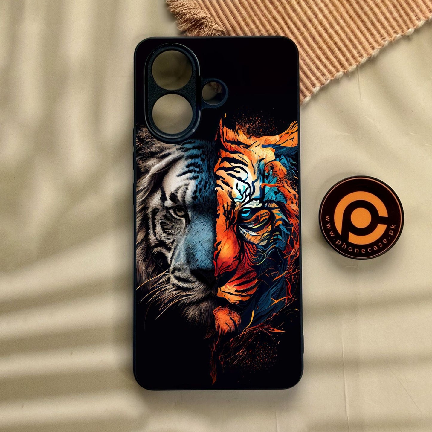 Vivo V60 Lite - Tiger 2.0 Design 1 - Premium Metal Printed Soft Bumper Shock Proof Case