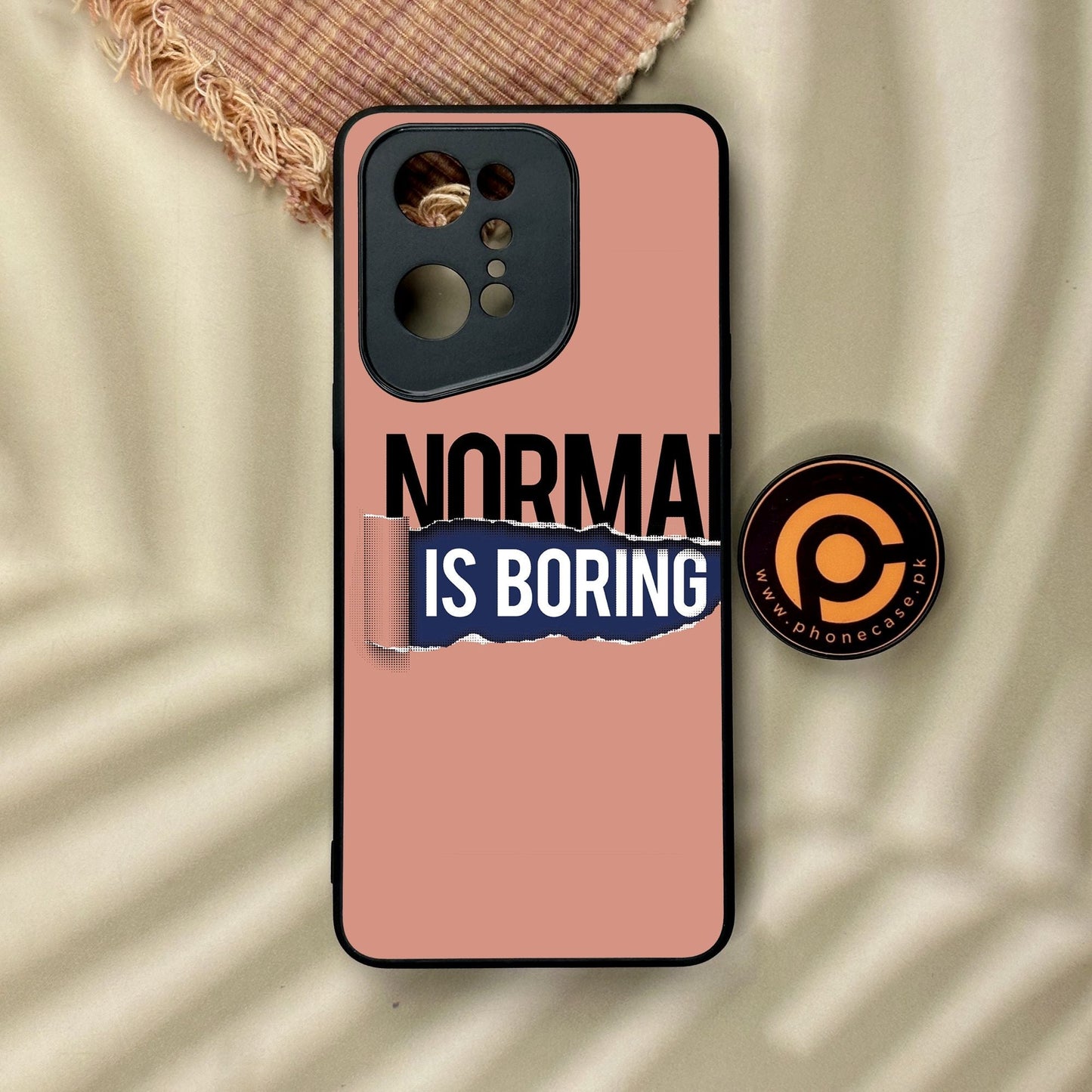 Oppo Find X5 Pro - Normal Is Boring Design - Premium Metal Printed Soft Bumper Shock Proof Case