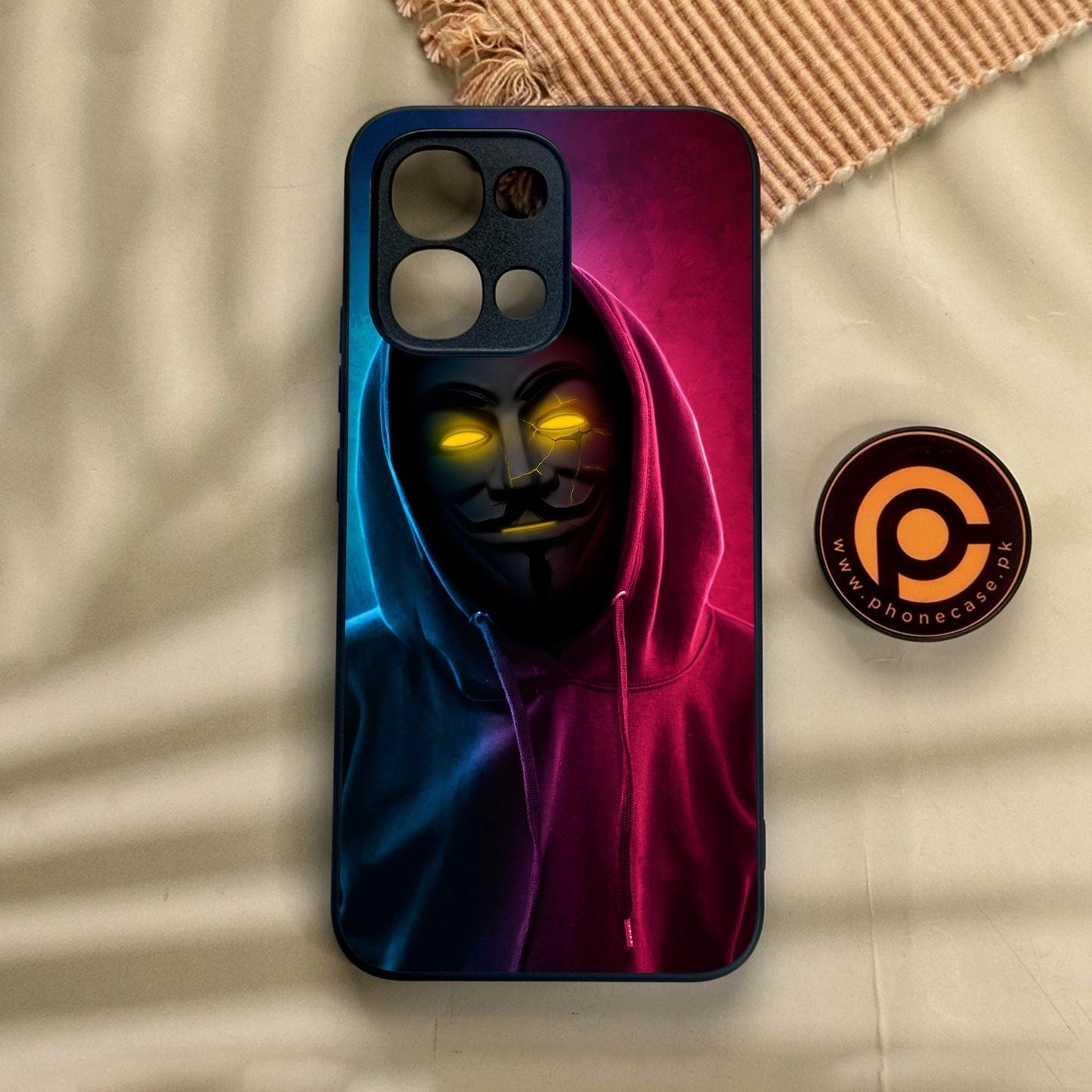 Oppo A6 Pro - Anonymous 2.0 Design 2 - Premium Metal Printed Soft Bumper Shock Proof Case