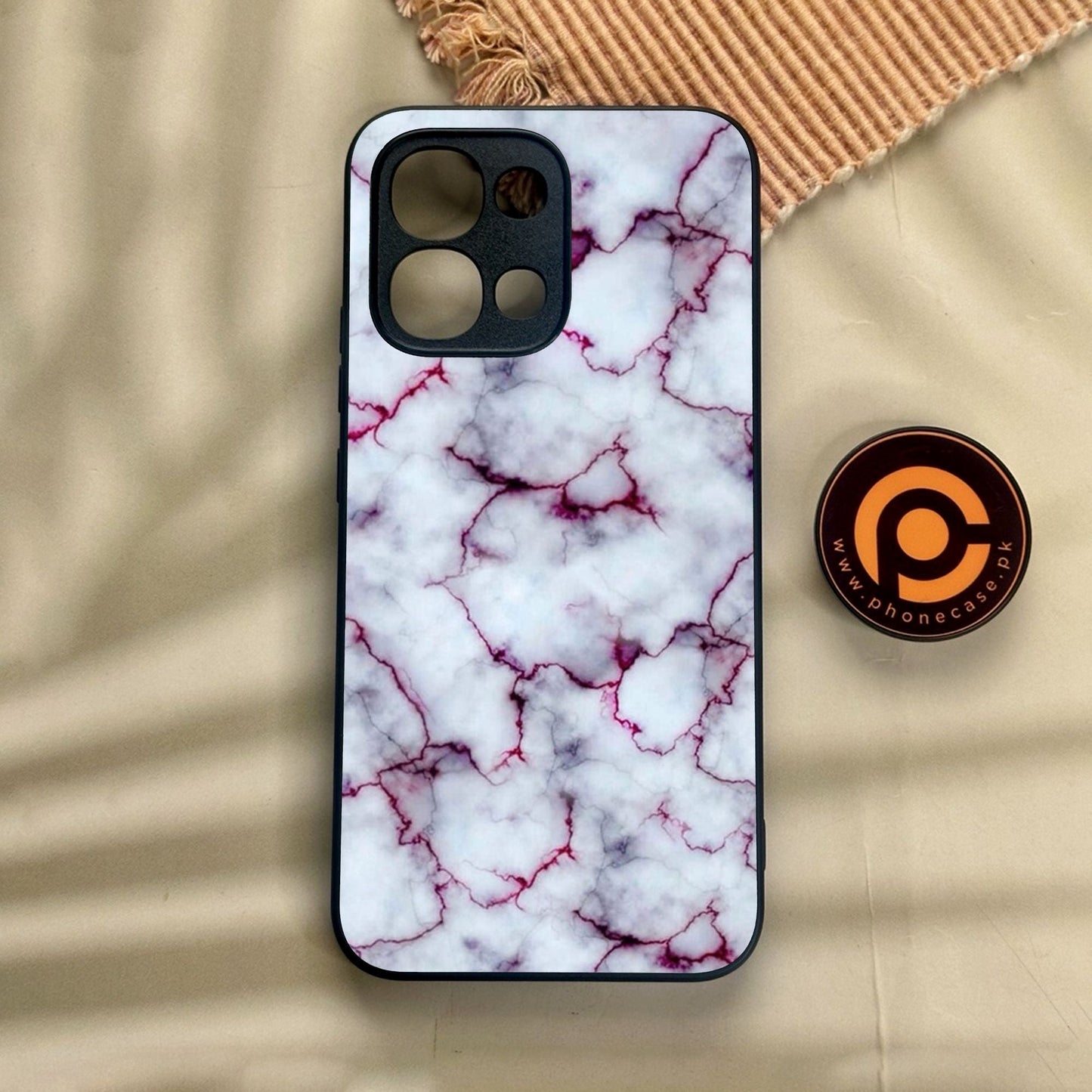 Oppo A6 Pro - White Design 1 - Premium Metal Printed Soft Bumper Shock Proof Case