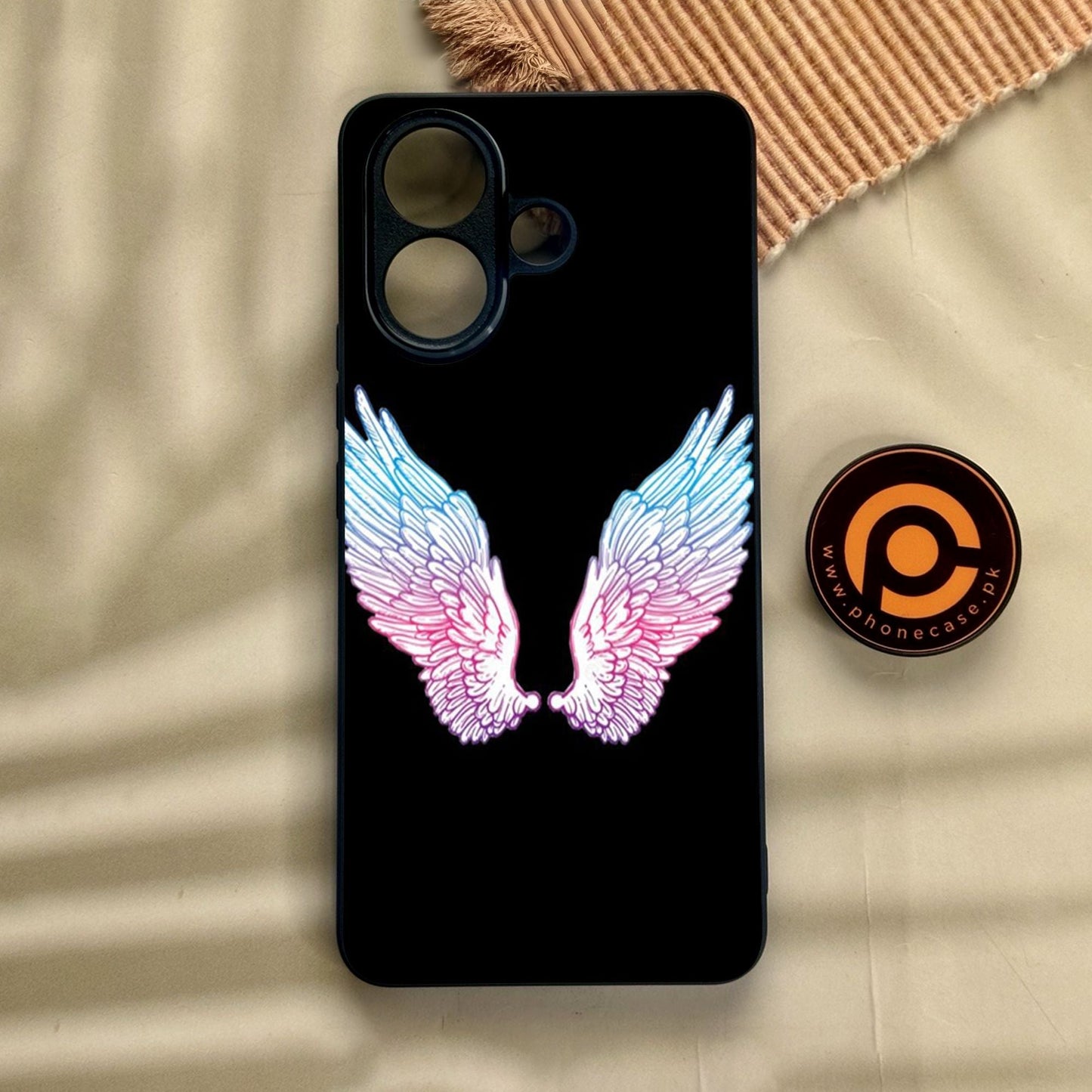 Vivo V60 Lite - Angel Wings Design 8 - Premium Metal Printed Soft Bumper Shock Proof Case