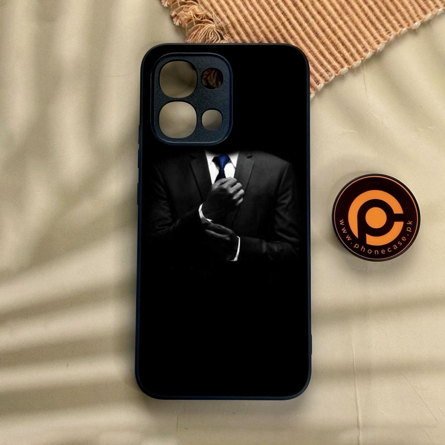 Oppo A6 Pro - Black Art Design 1 - Premium Metal Printed Soft Bumper Shock Proof Case