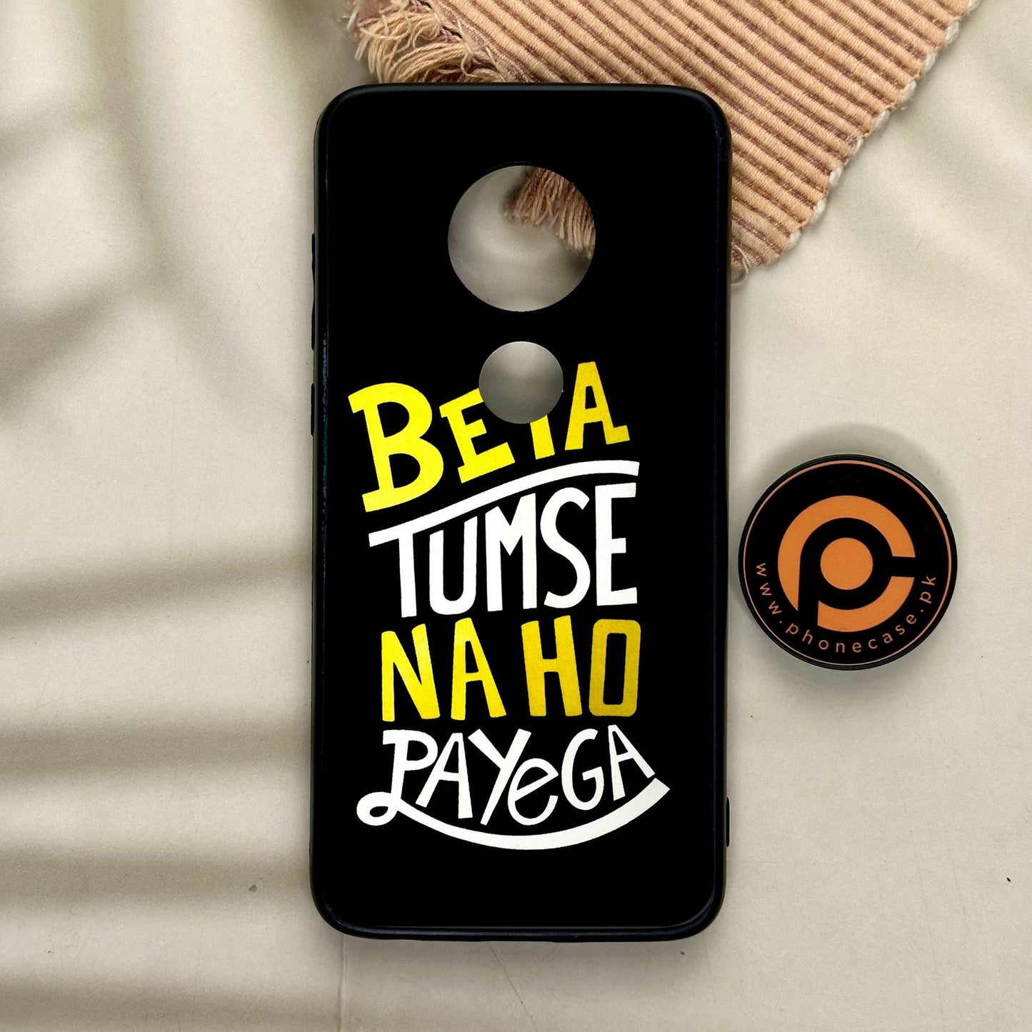 Motorola Moto G7 - Beta Tum Se Na Ho - Premium Metal Printed Soft Bumper Shock Proof Case