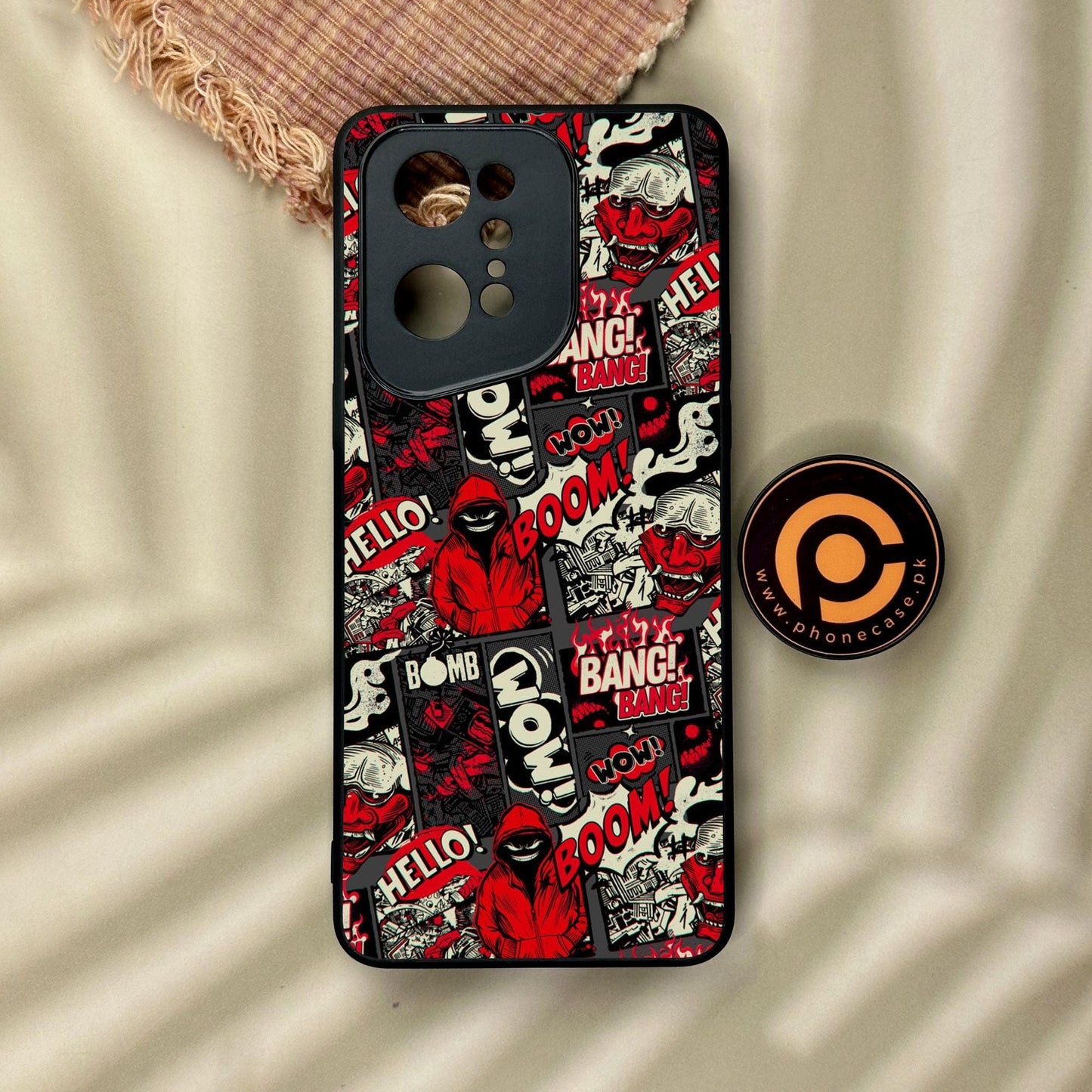 Oppo Find X5 Pro - Boom Red - Premium Metal Printed Soft Bumper Shock Proof Case