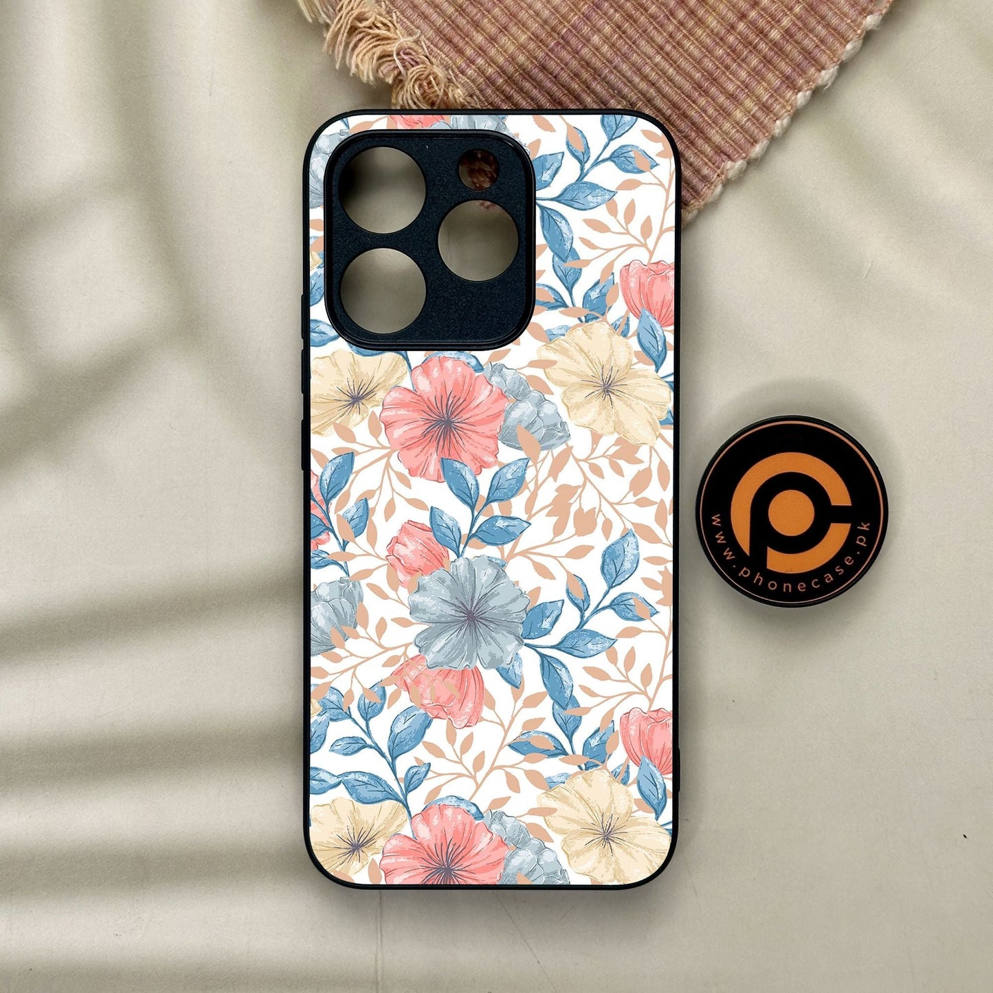 Realme 15T - Seamless Flower - Premium Metal Printed Soft Bumper Shock Proof Case