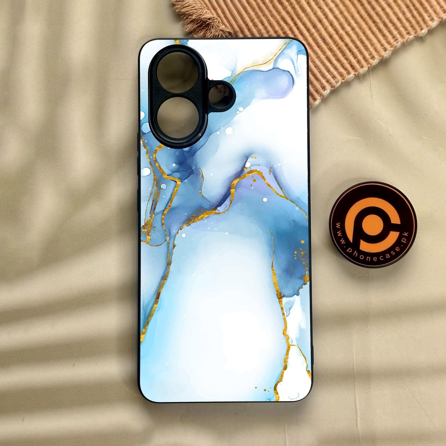 Vivo V60 Lite - Blue 2.0 Design 6 - Premium Metal Printed Soft Bumper Shock Proof Case