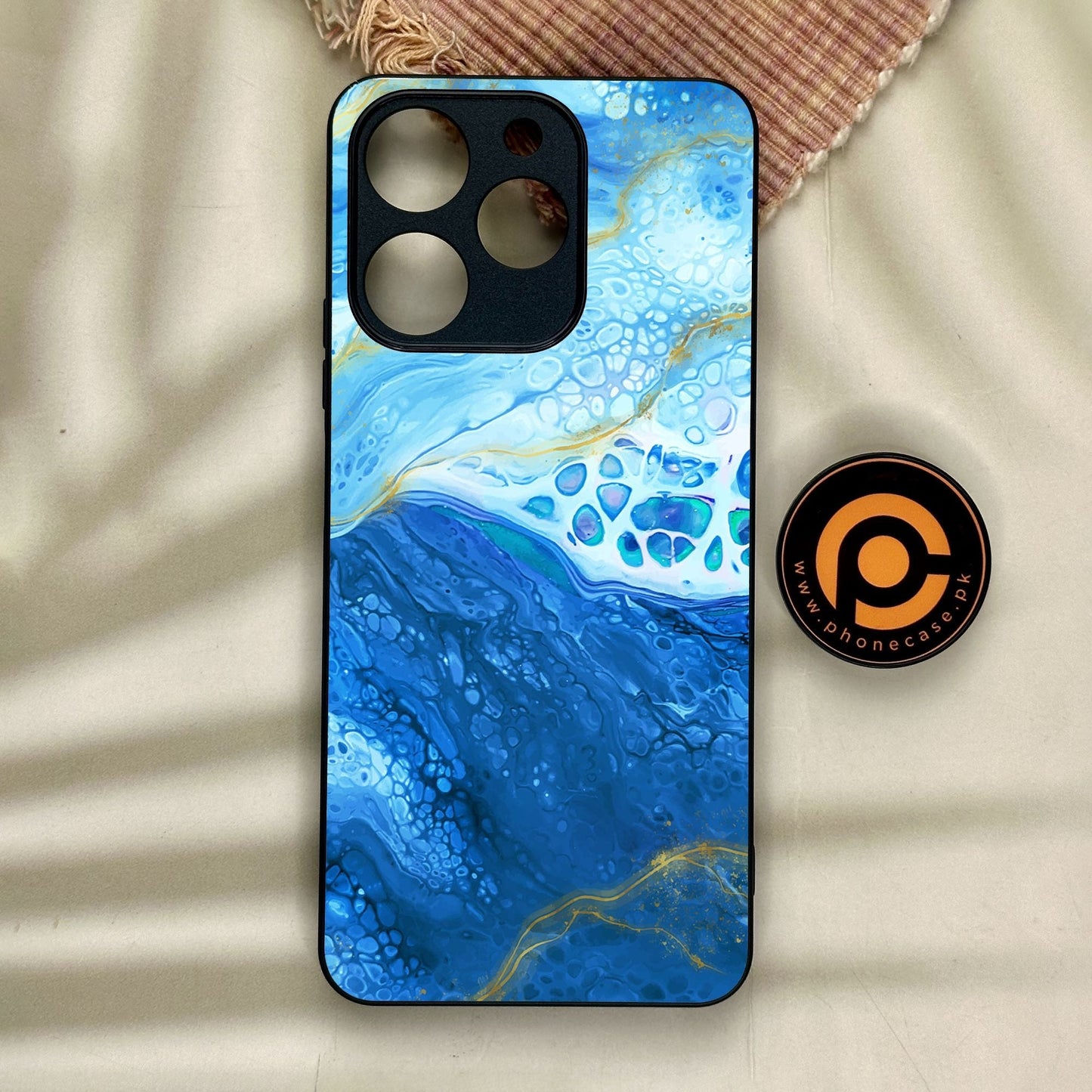 Realme Note 70 - Blue 2.0 Design 5 - Premium Metal Printed Soft Bumper Shock Proof Case