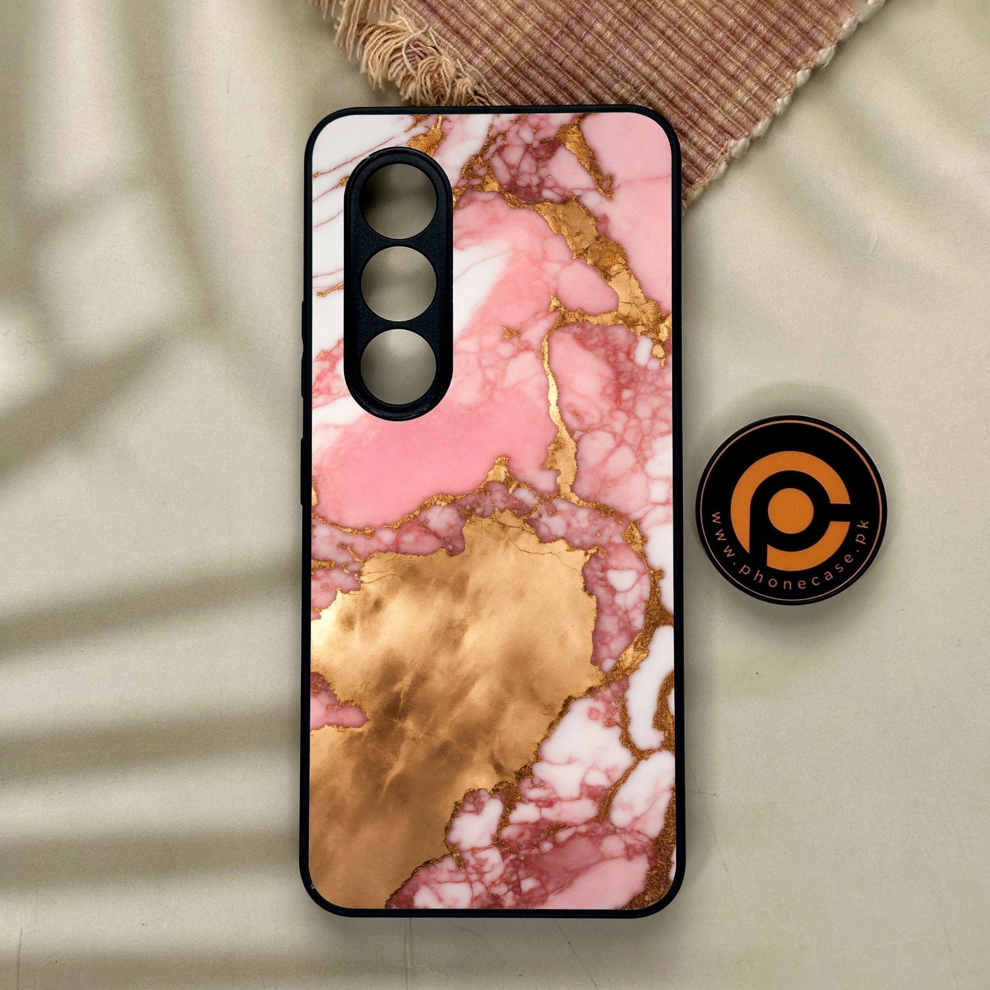 Itel S25 - Pink Marble 2.0 Design 7 - Premium Metal Printed Soft Bumper Shock Proof Case