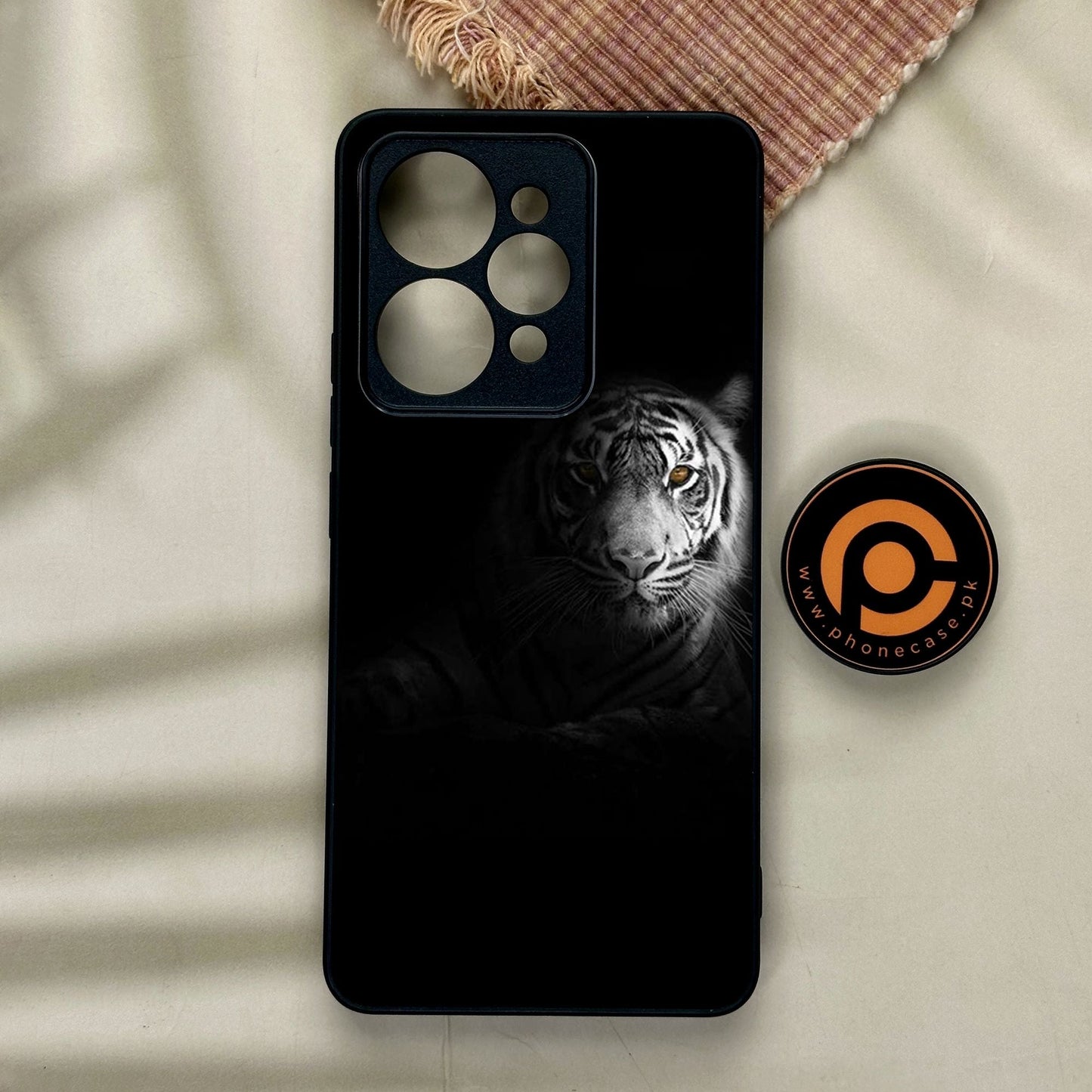 Realme 15 - Tiger Design 10 - Premium Metal Printed Soft Bumper Shock Proof Case