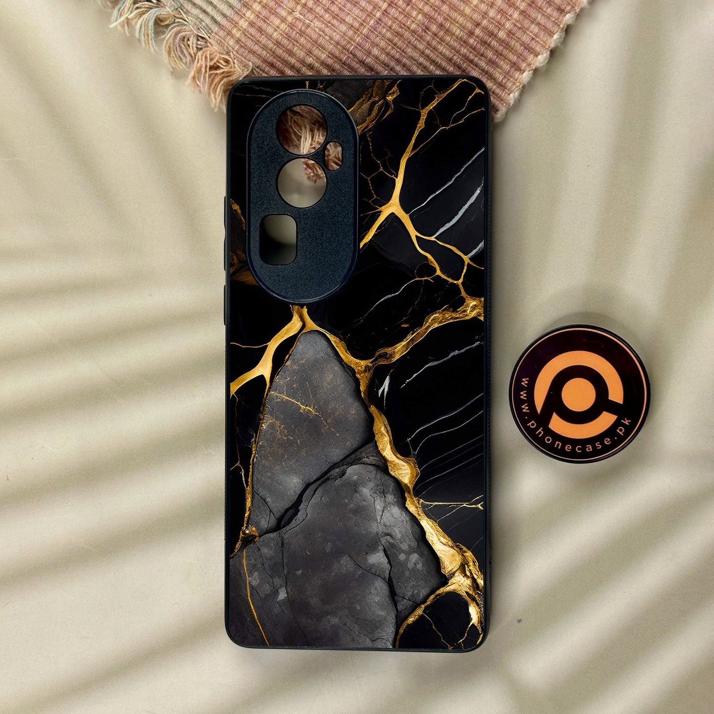 Oppo Reno 10 Pro Plus - Liquid Marble Design 6 - Premium Metal Printed Soft Bumper Shock Proof Case