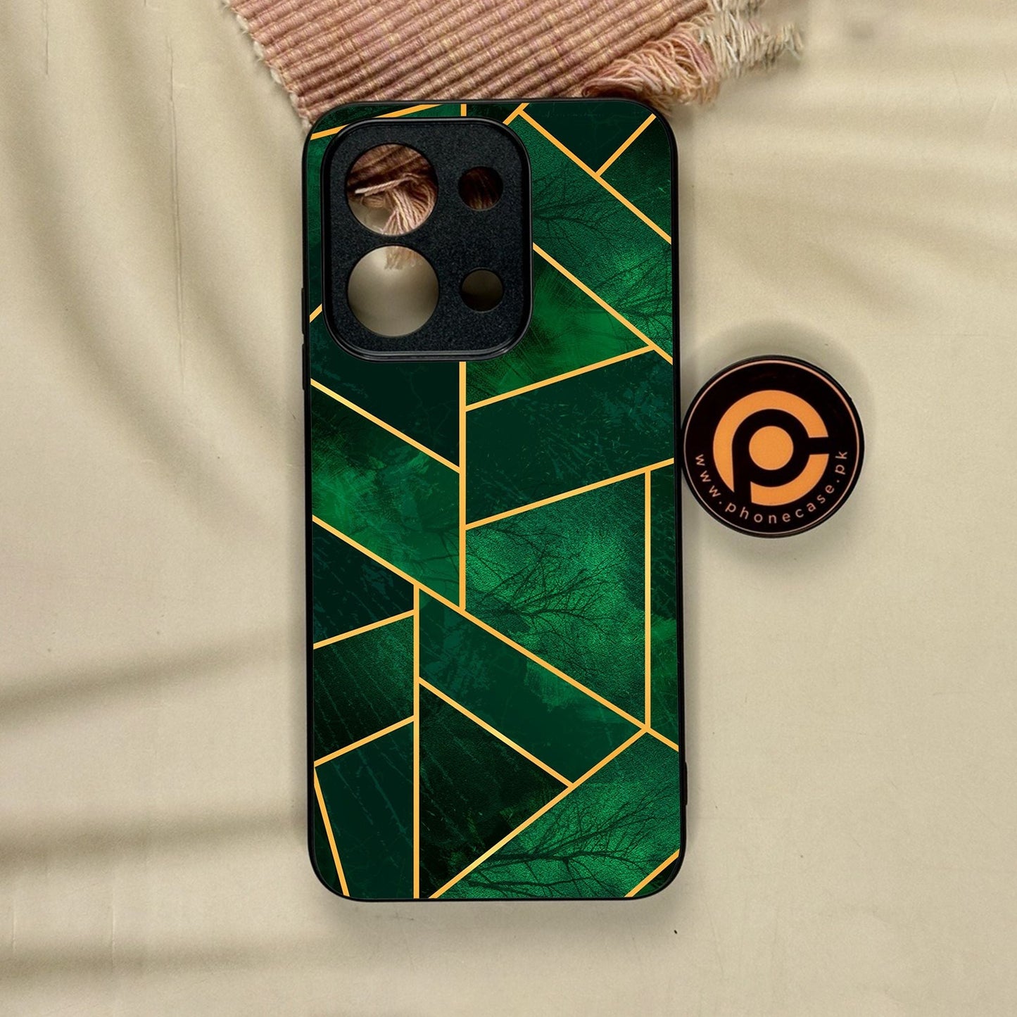 Xiaomi Redmi 15C - Geometric Design 10 - Premium Metal Printed Soft Bumper Shock Proof Case