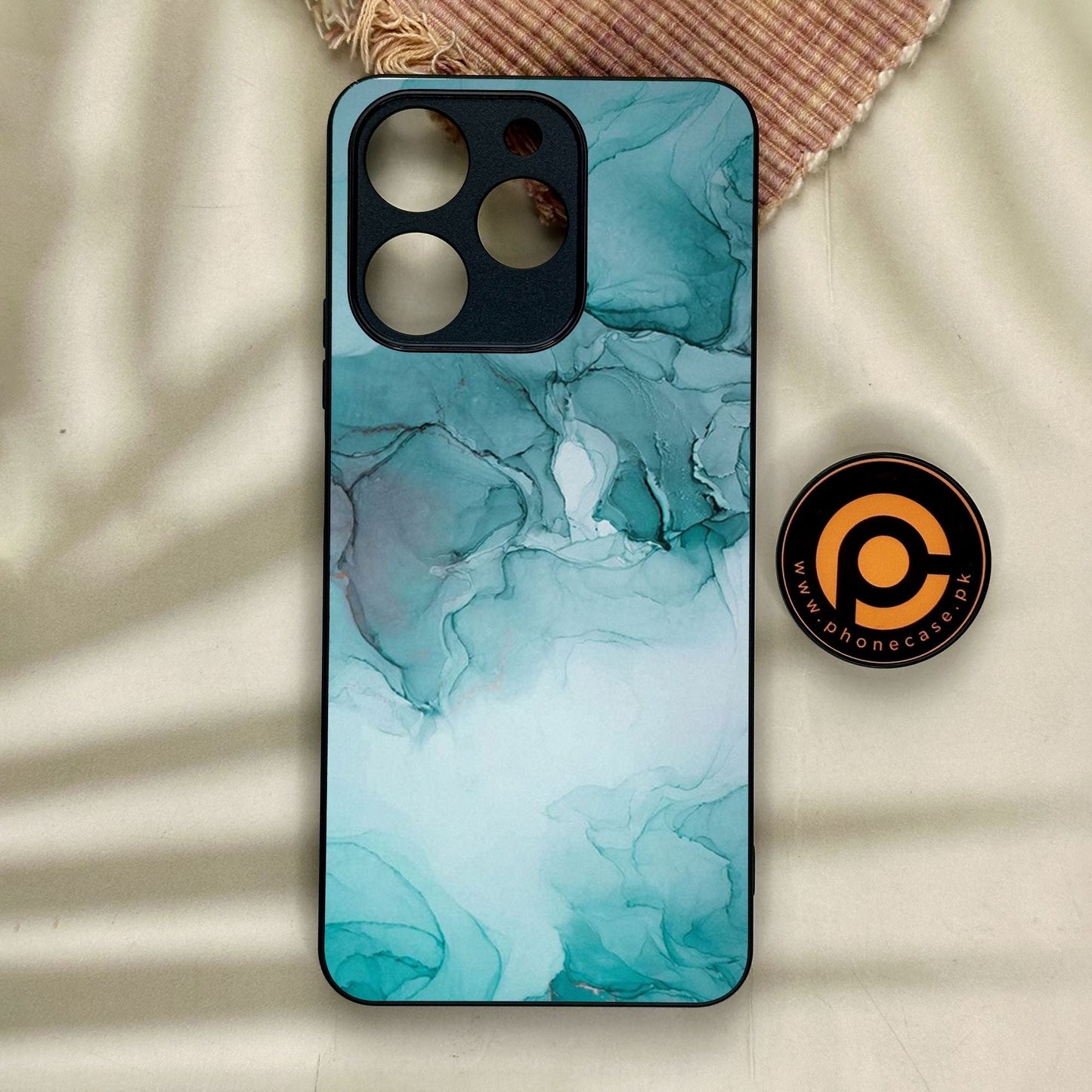 Realme Note 70 - Blue Marble Design 3 - Premium Metal Printed Soft Bumper Shock Proof Case