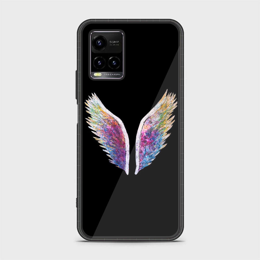 Vivo Y21 4G/ Y33s/ Y21s/ Y21A/ Y21T/Y33T - Angel Wings Design 3 - Premium Printed Glass soft Bumper shock Proof Case CS-35796